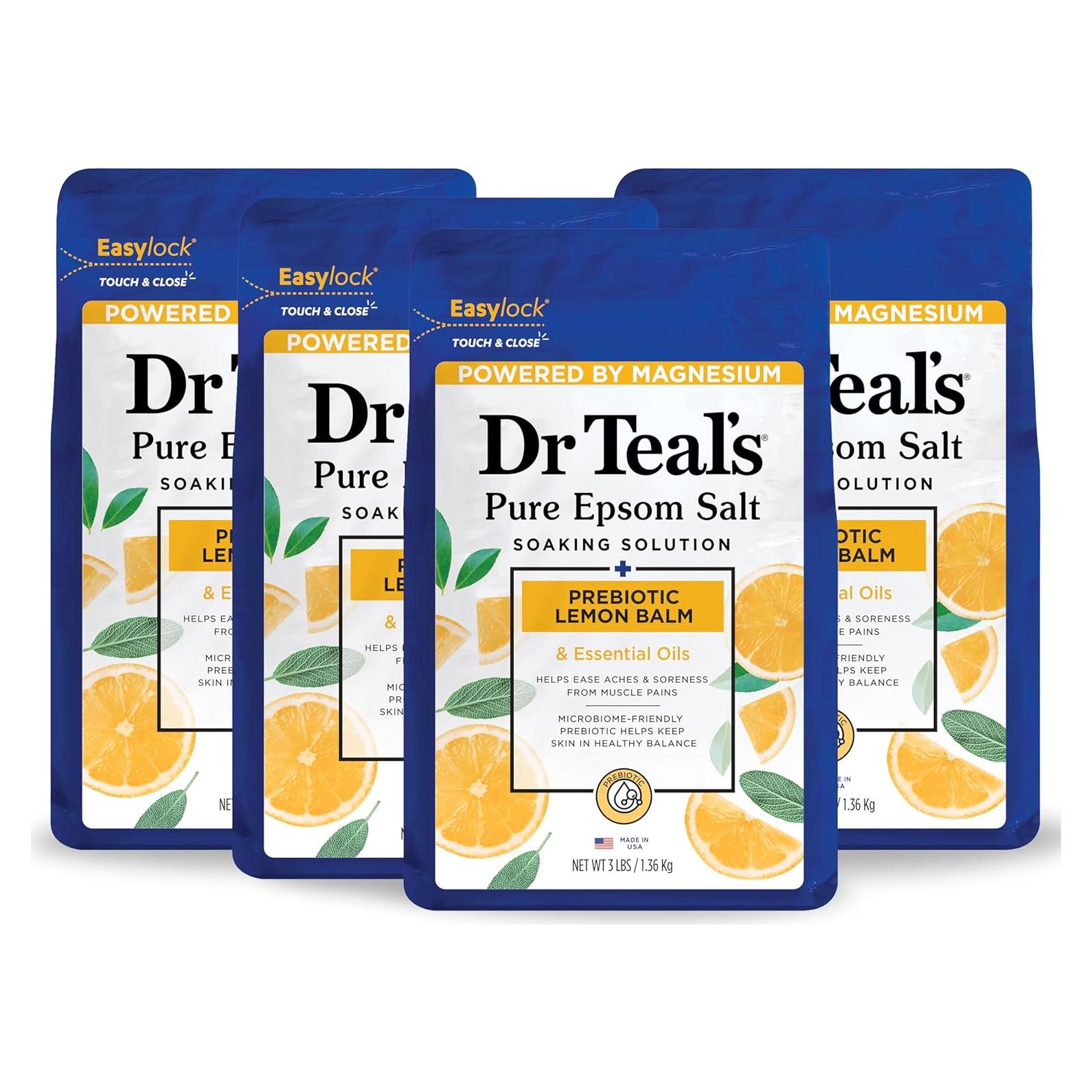 Sal de Epsom Pura Dr Teal 1.36 kg con Bálsamo de Limón