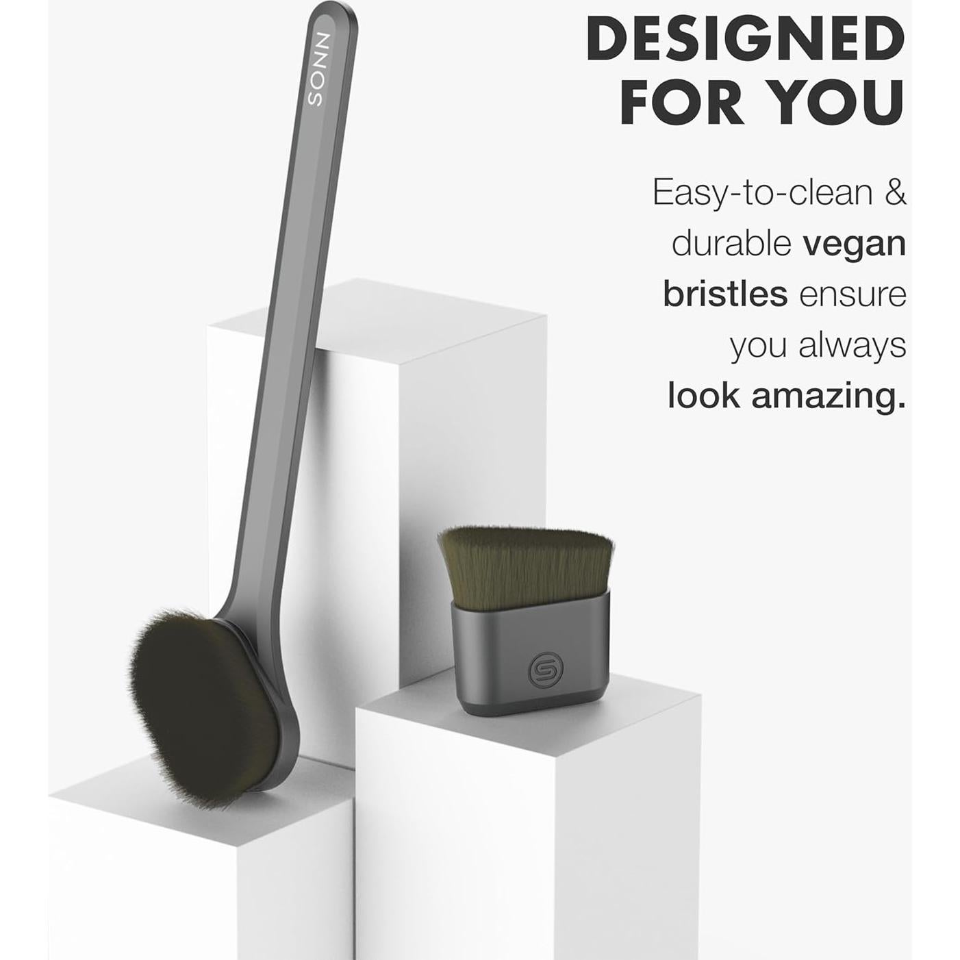 Brocha Kabuki Autobronceadora SONN - Aplicador Cuerpo y Cara