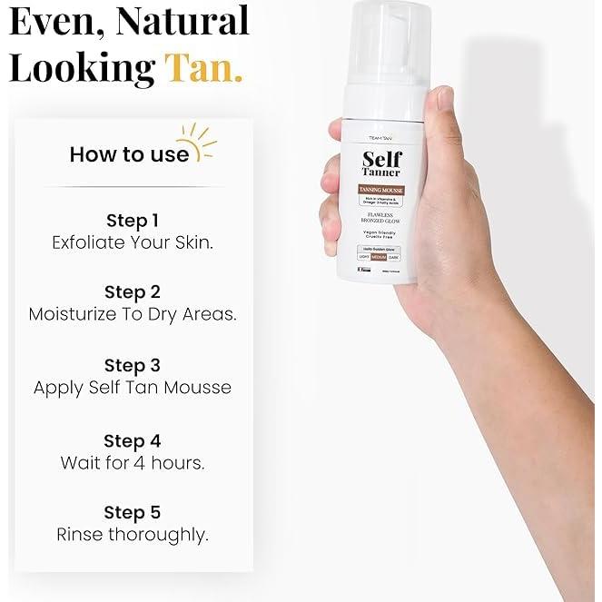 Mousse Autobronceador Equipo Tan 100 ml - Bronceado Medio Sin Sol