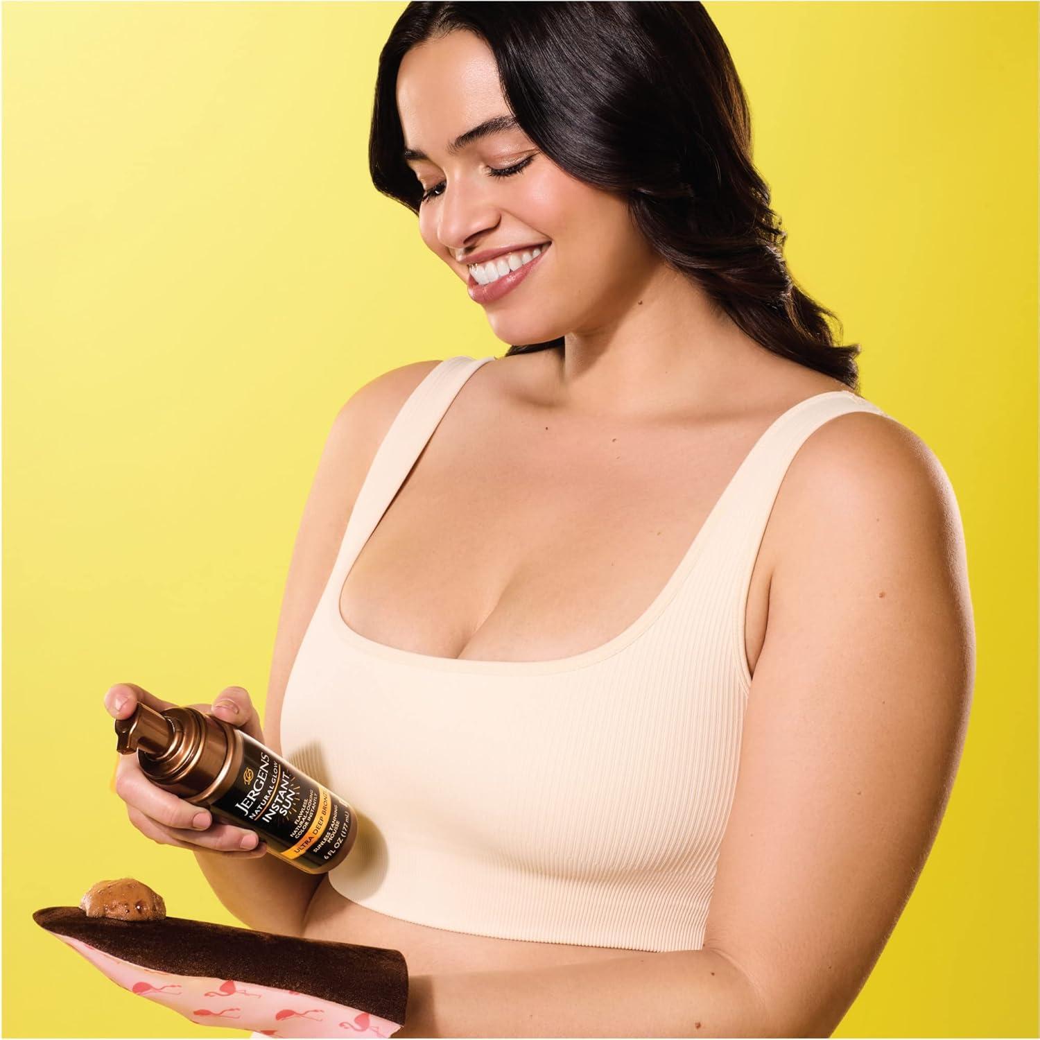 Mousse Autobronceador Jergens Brillo Natural 170 ml Ultra Profundo