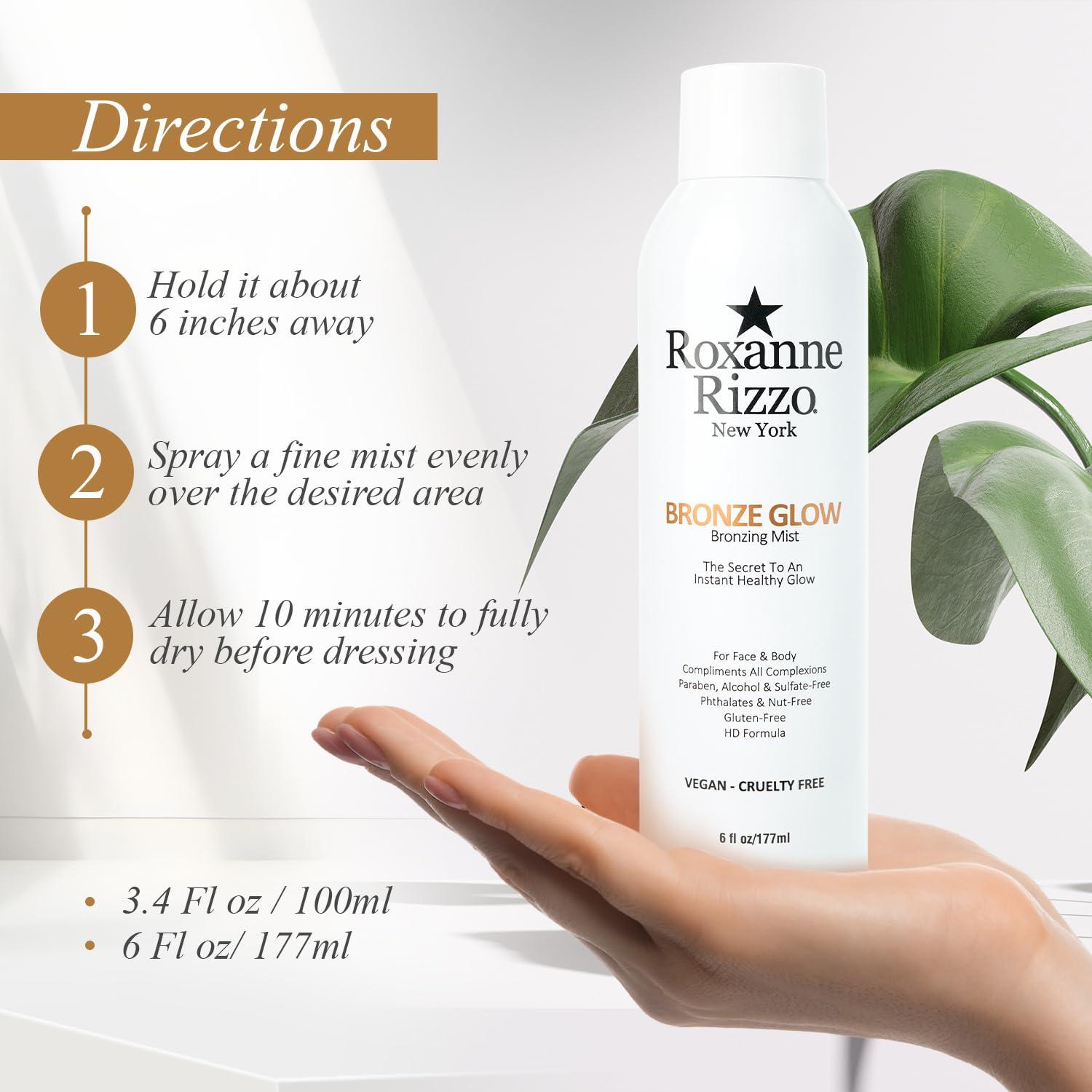 Spray Bronceador Instantáneo Roxanne Rizzo 230 g - Hidratante