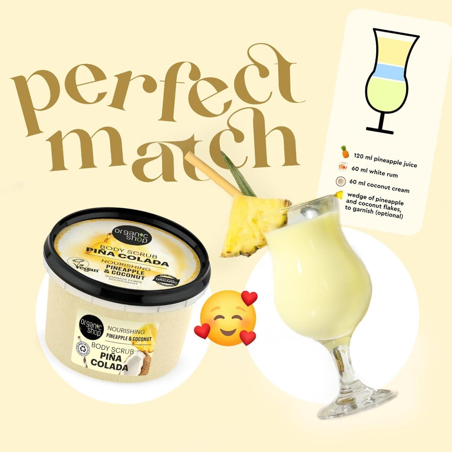 Exfoliante Corporal Orgánico Coco y Piña 250ml - Organic Shop