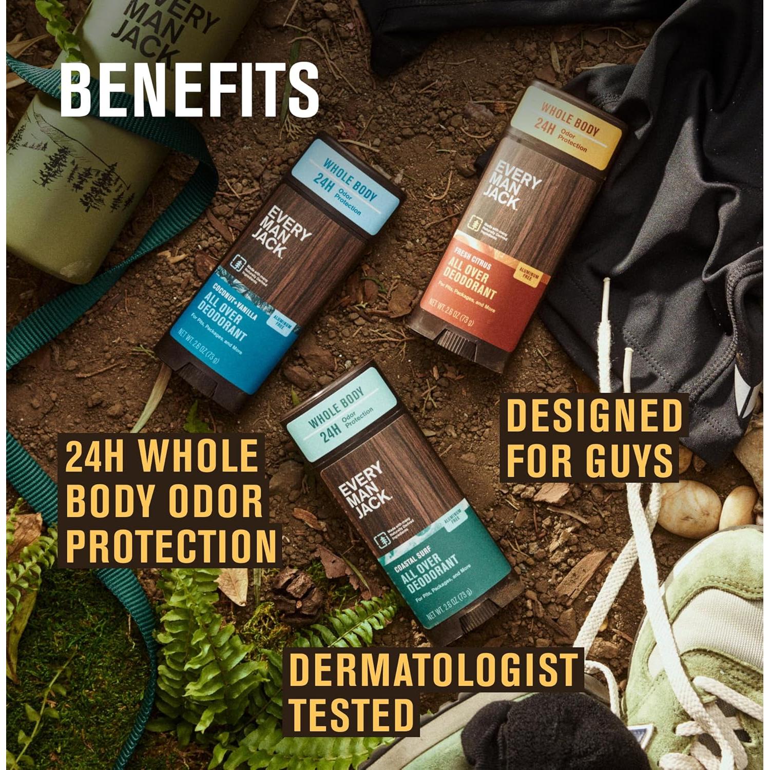 Desodorante Every Man Jack 75g Surf Costero - Protección 24h