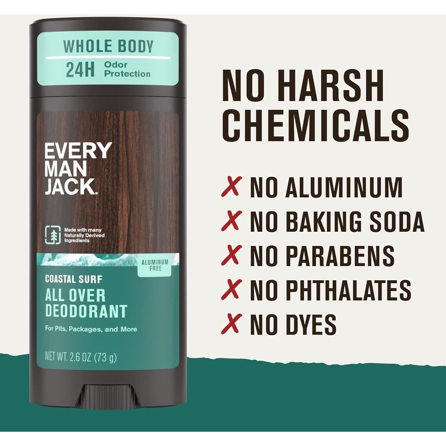 Desodorante Every Man Jack 75g Surf Costero - Protección 24h