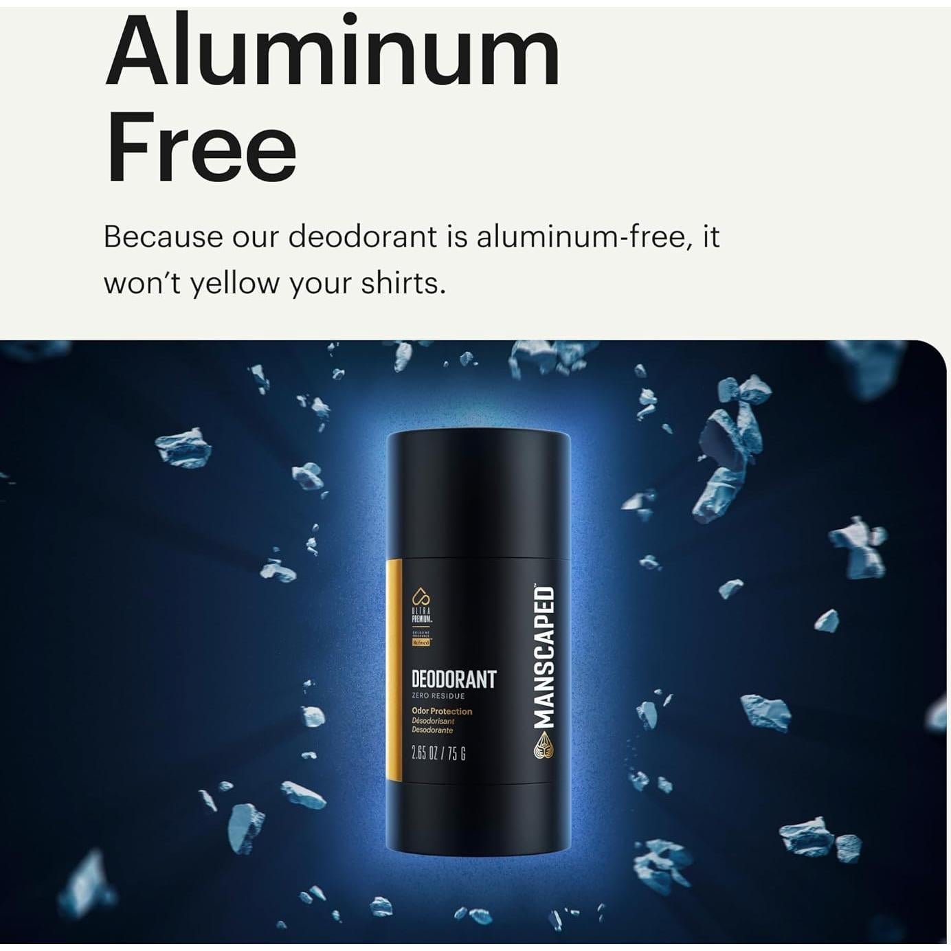 Desodorante Sin Aluminio MANSCAPED 75 g Fórmula Clara