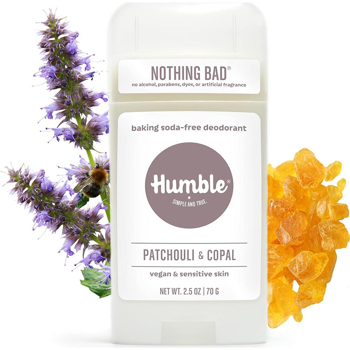 Desodorante Vegano Humble Brands Sin Aluminio 100g Pachulí y Copal