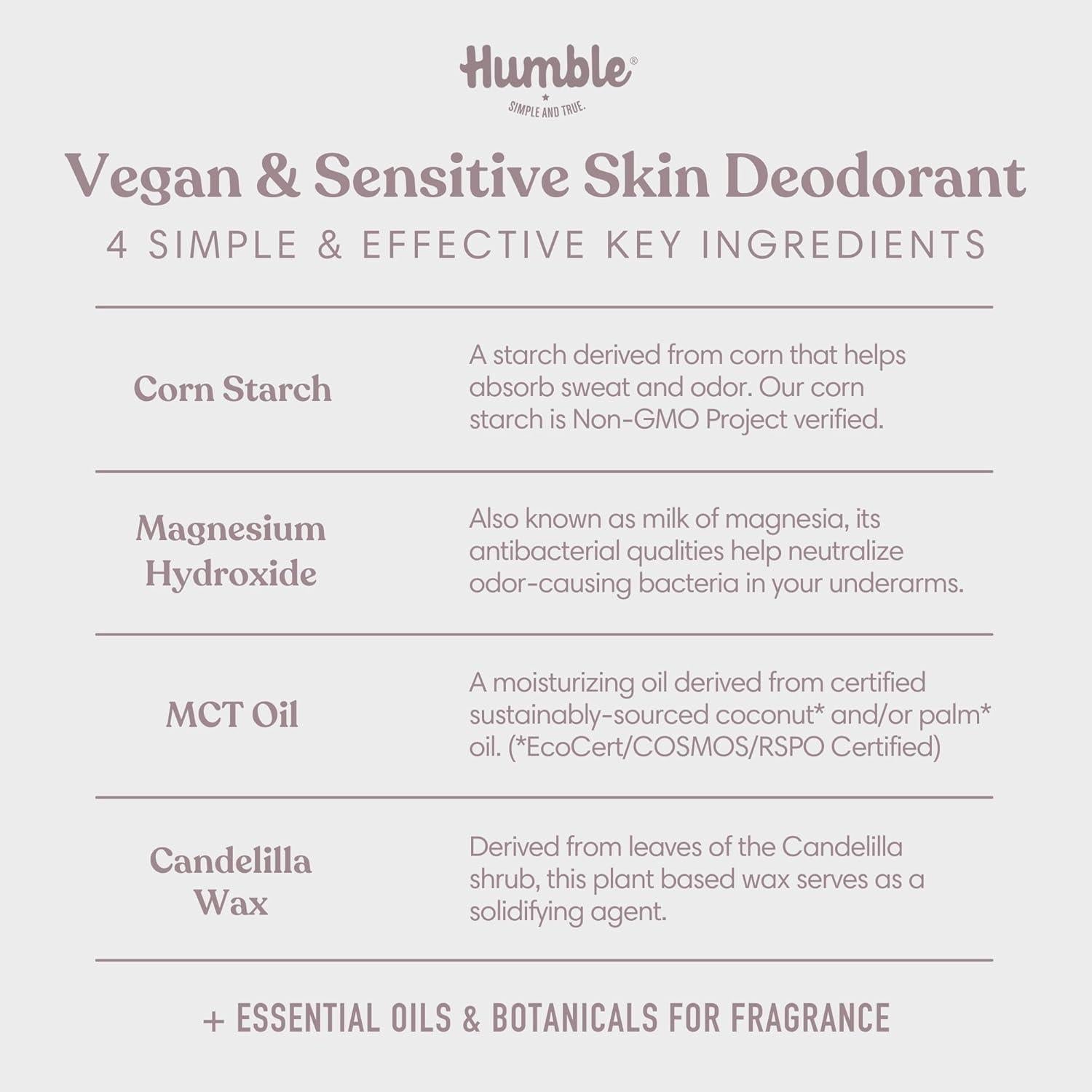 Desodorante Vegano Humble Brands Sin Aluminio 100g Pachulí y Copal