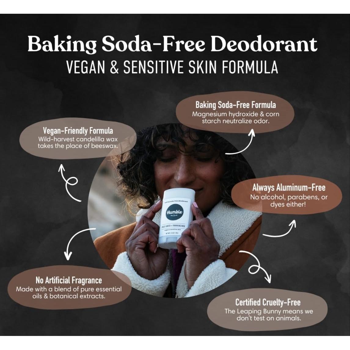 Desodorante Vegano Humble Brands Sin Aluminio 100g Pachulí y Copal