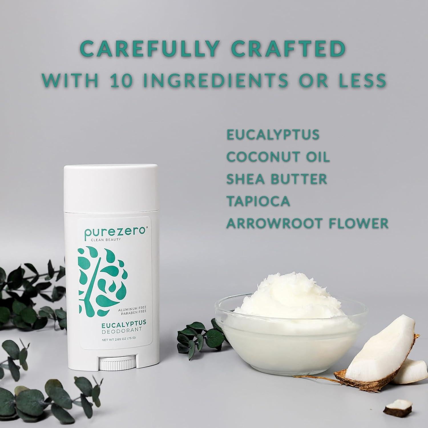 Desodorante Natural Purezero Eucalipto 115g Libre de Aluminio