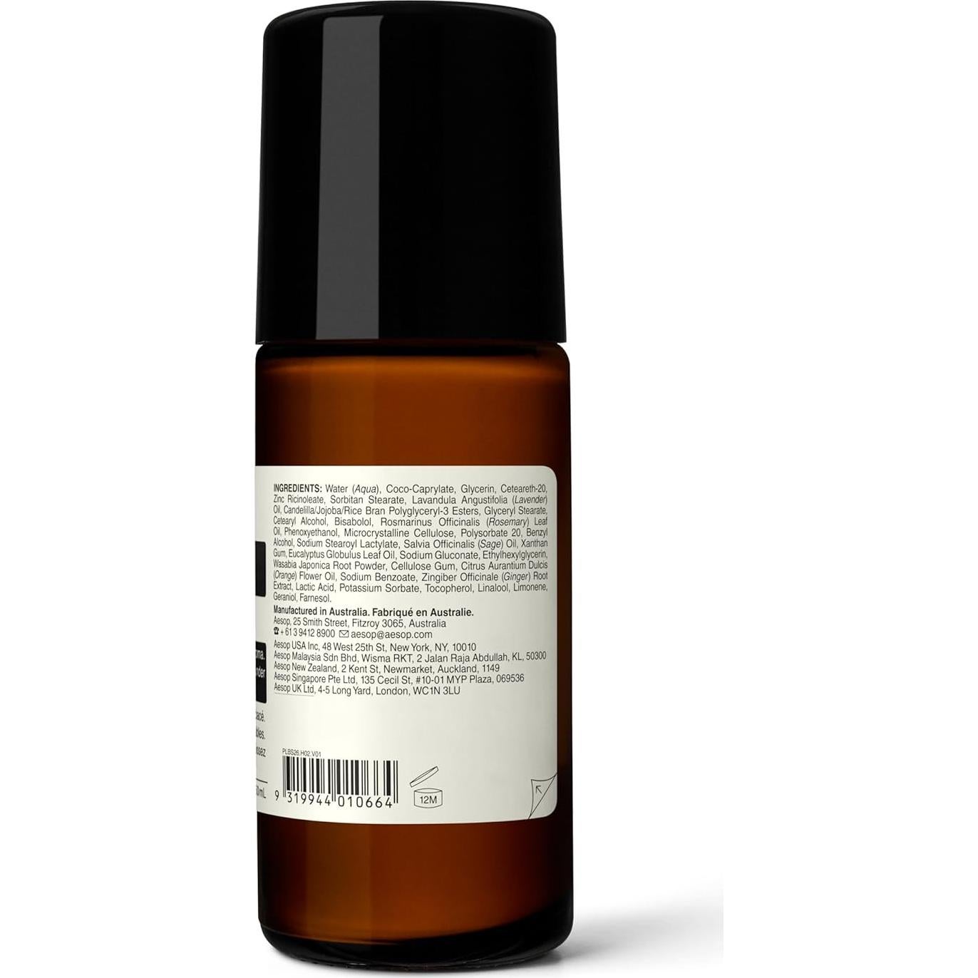 Desodorante Herbal Roll-On Aesop 50ml Libre de Alcohol y Aluminio
