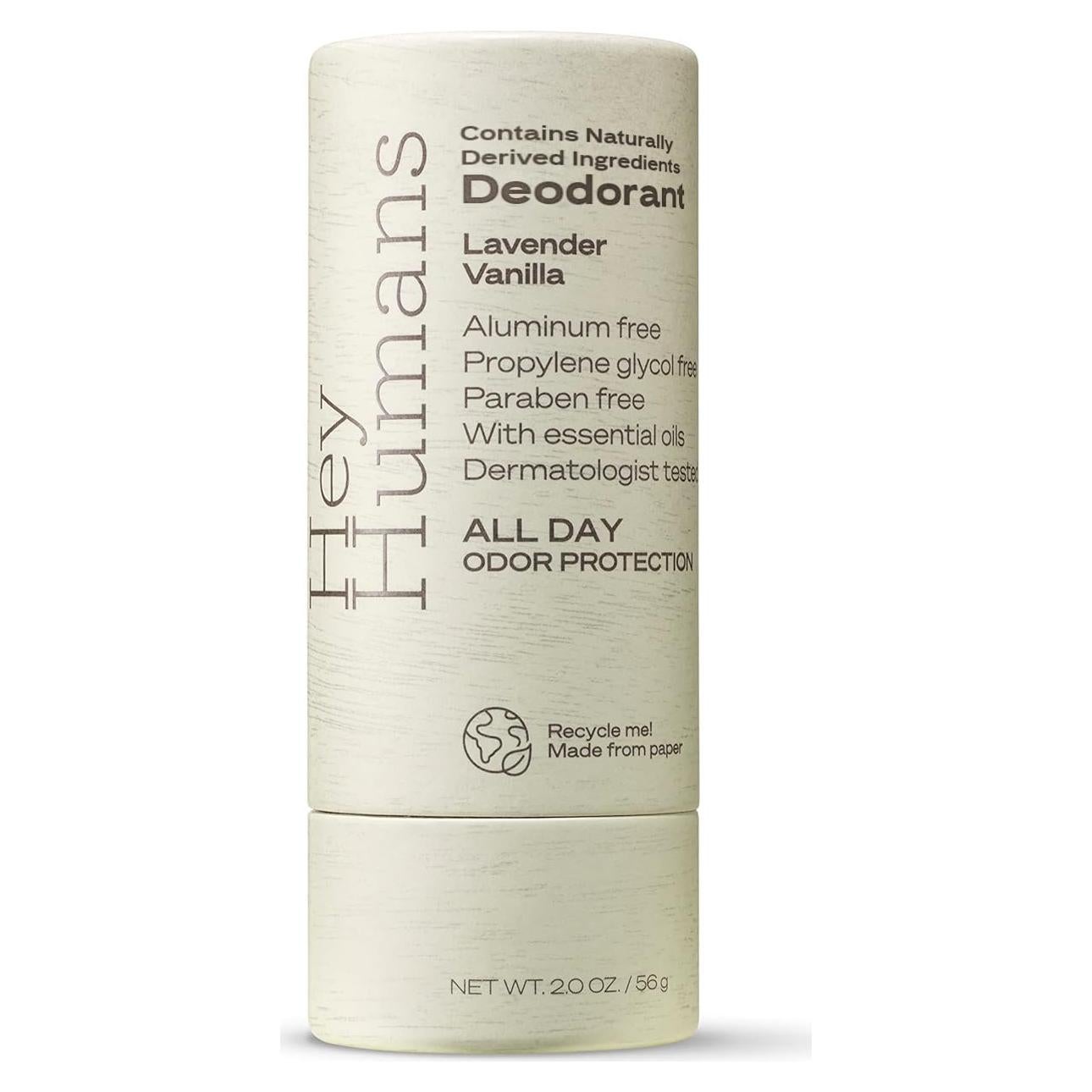 Desodorante Hey Humans Sin Aluminio 56.7g Lavanda Vainilla