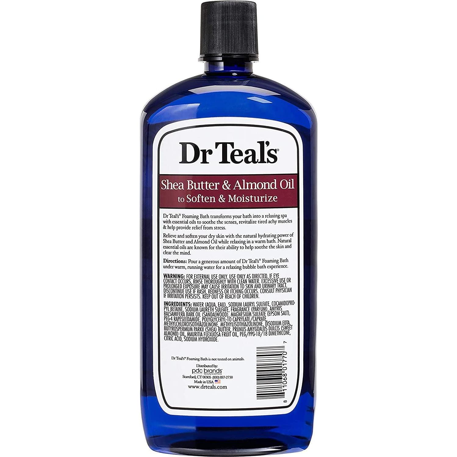 Combo de Baño Espumoso Dr Teal's 2 L Manteca de Karité y Vitamina C