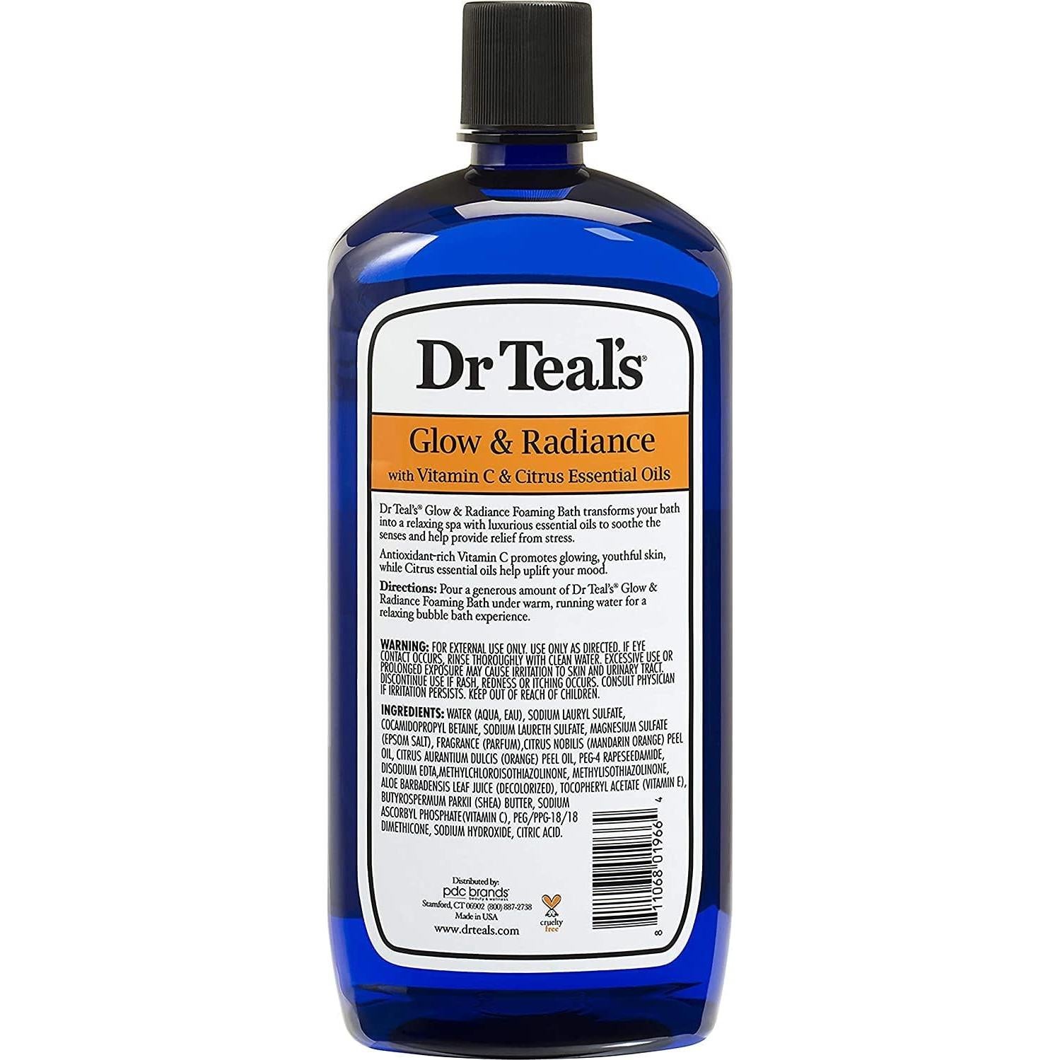 Combo de Baño Espumoso Dr Teal's 2 L Manteca de Karité y Vitamina C
