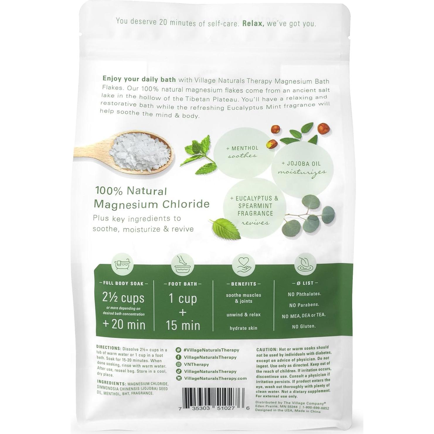 Flakes de Baño Village Naturals Therapy 1.13 kg Eucalipto Menta