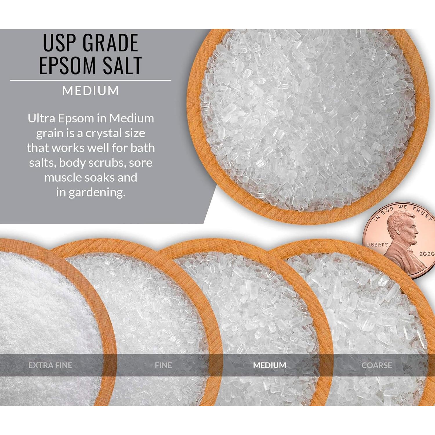 Sulfato de Magnesio 100% Puro Orgánico Grado USP 0.45 kg