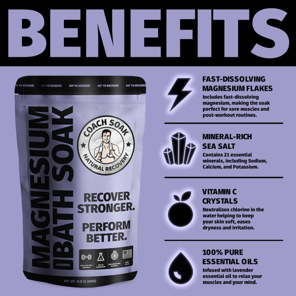 Sales de Baño Coach Soak 1.36 kg - Magnesio y Lavanda Calmante