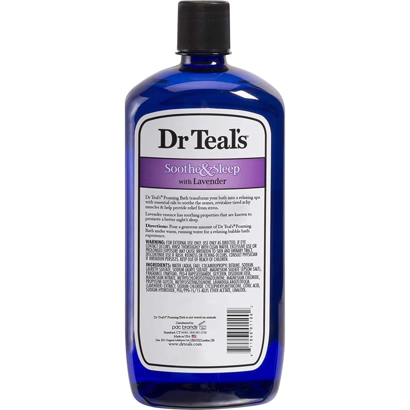 Juego de Baño Espumoso Dr Teal's 2016ml Lavanda y Jengibre