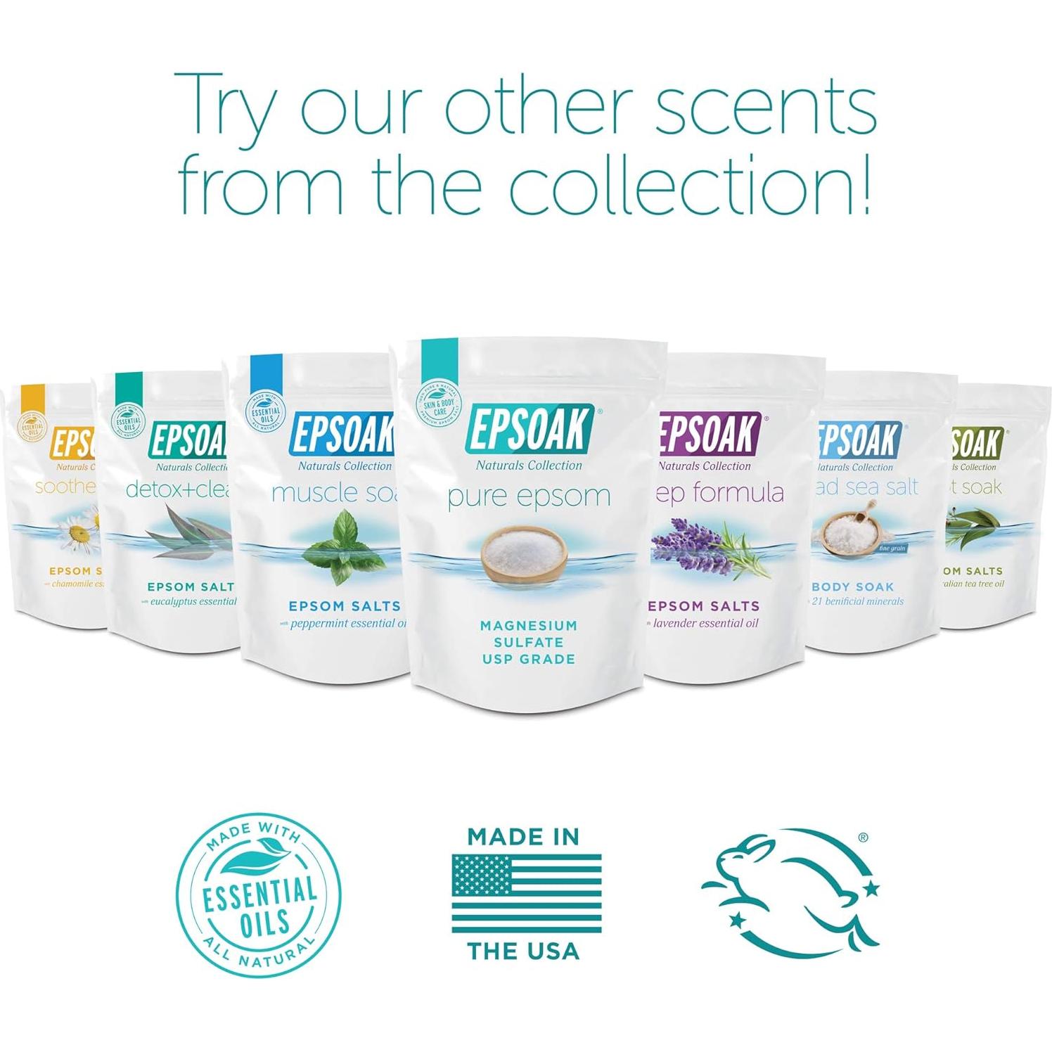 Sal de Epsom Epsoak 0.91 kg Sin Fragancia - Sulfato de Magnesio