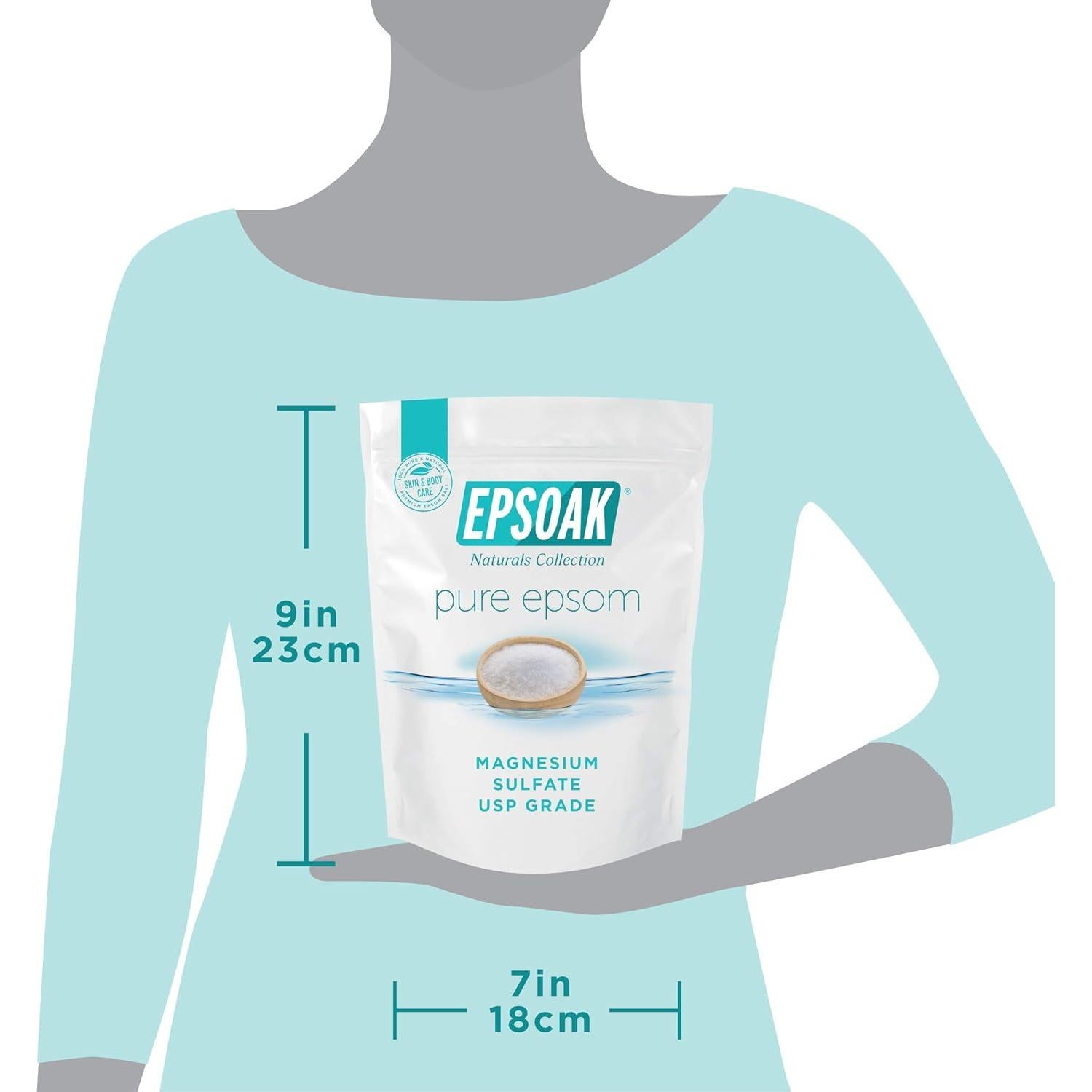 Sal de Epsom Epsoak 0.91 kg Sin Fragancia - Sulfato de Magnesio