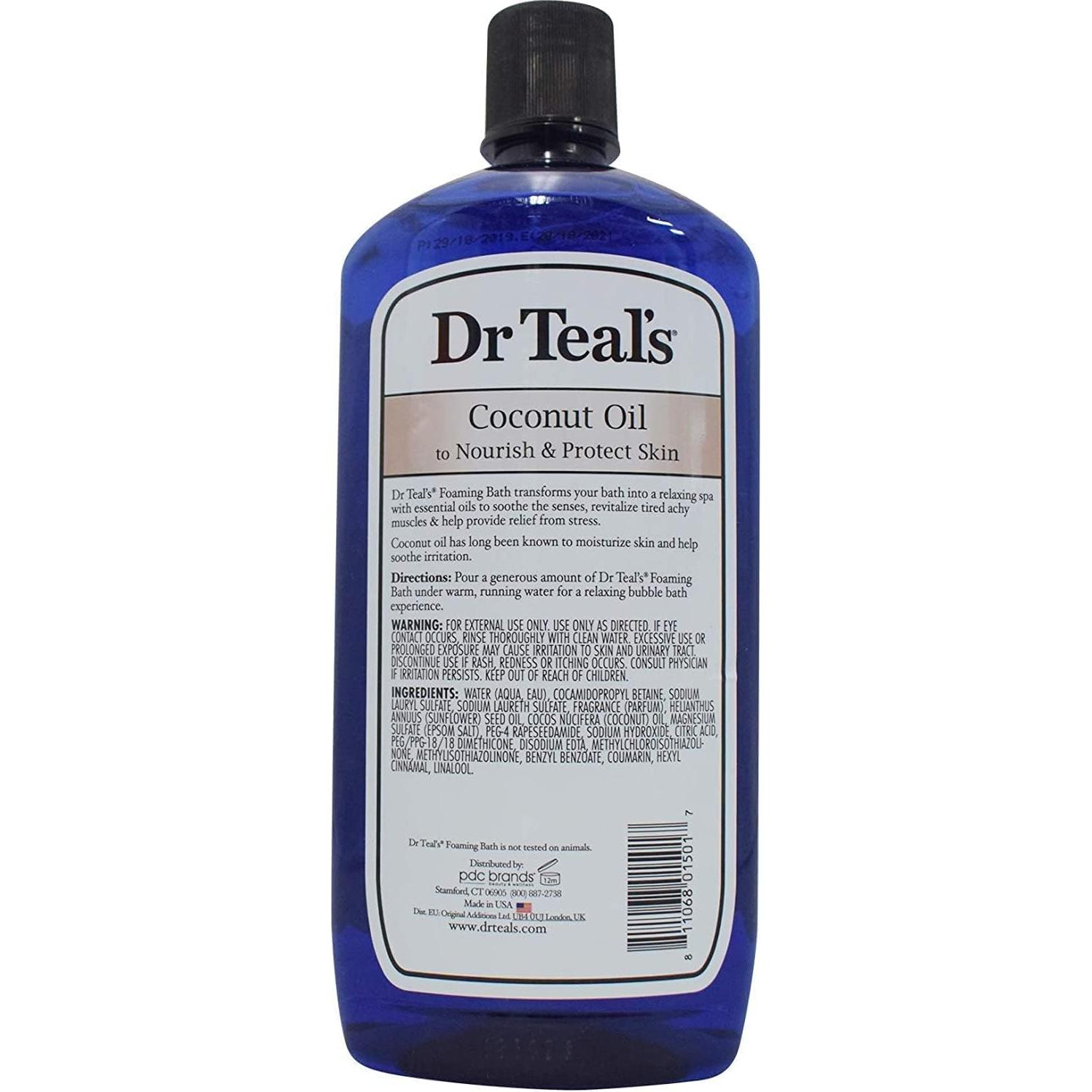 Juego de Baño Espumoso Dr Teal's 2016ml Melatonina y Coco