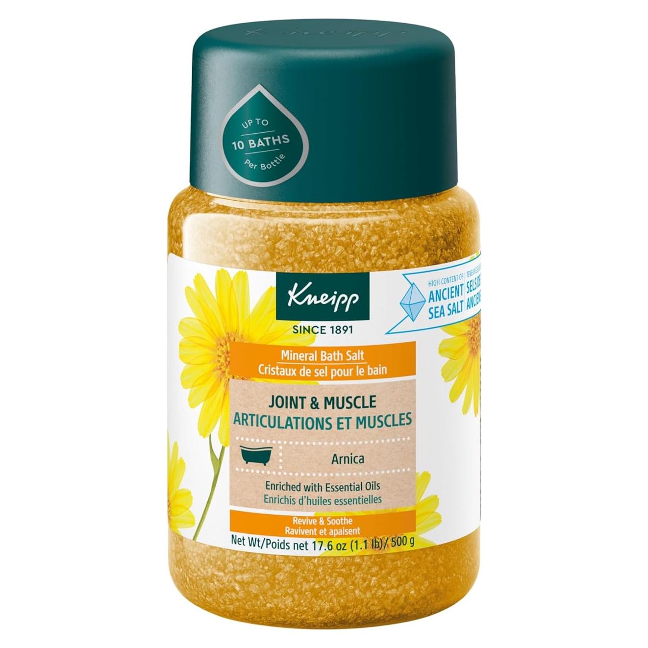 Sal de Baño Mineral Kneipp con Árnica 500 g - Alivio Muscular
