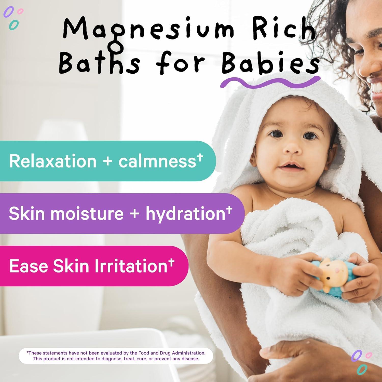 Copos de Baño Pink Stork para Bebés - Cloruro de Magnesio Puro 454 g