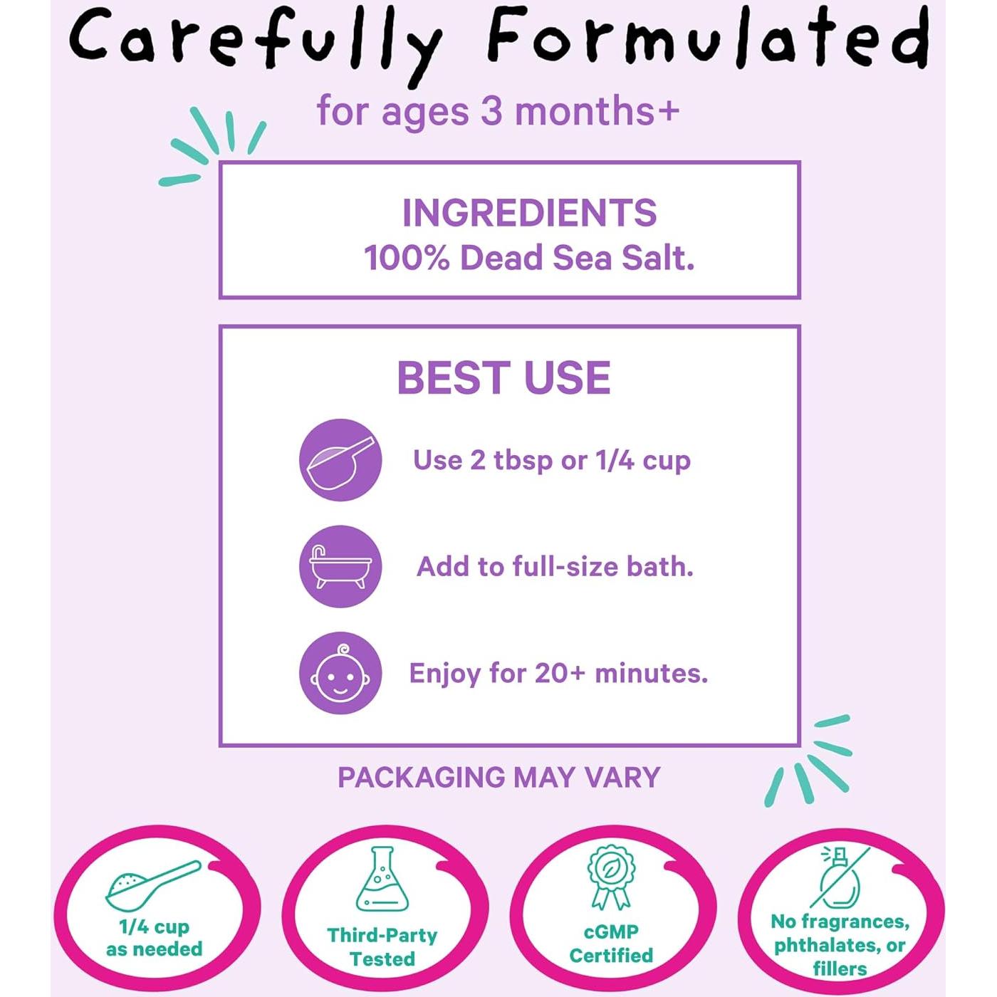 Copos de Baño Pink Stork para Bebés - Cloruro de Magnesio Puro 454 g