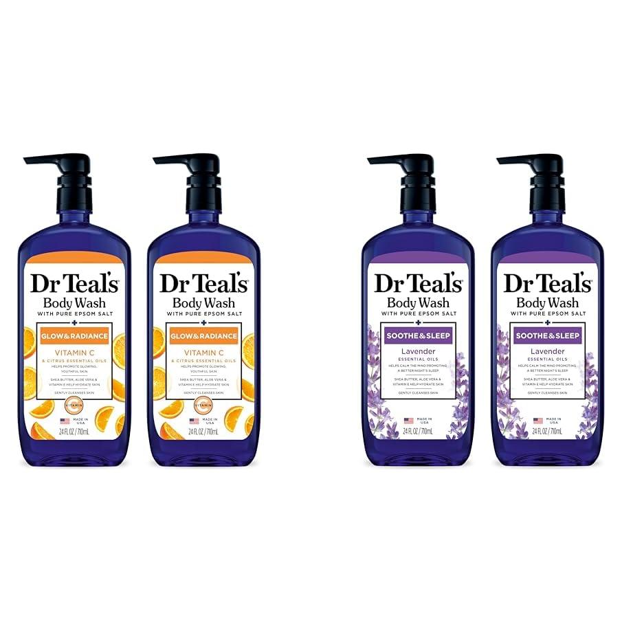 Pack de 2 Gel de Ducha Dr Teal's 710ml Sal de Epsom y Esenciales