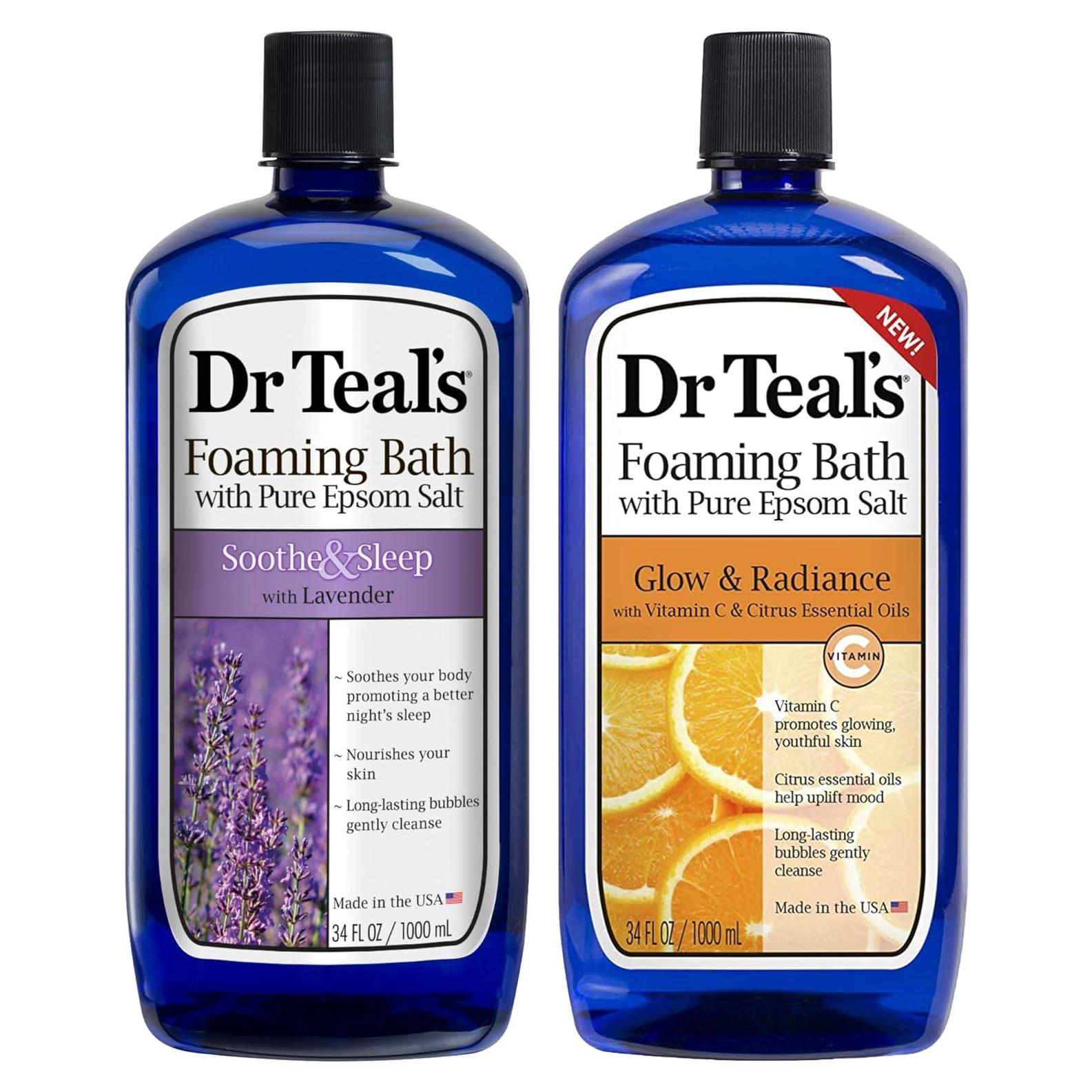 Conjunto de Baño Espumoso Dr. Teal's 2016ml Lavanda y Vitamina C