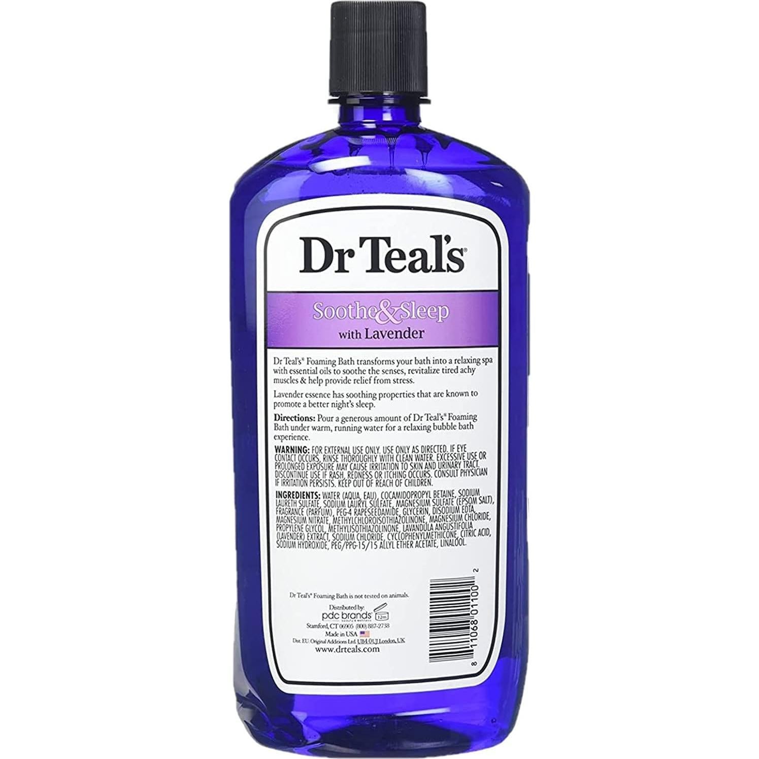 Conjunto de Baño Espumoso Dr. Teal's 2016ml Lavanda y Vitamina C