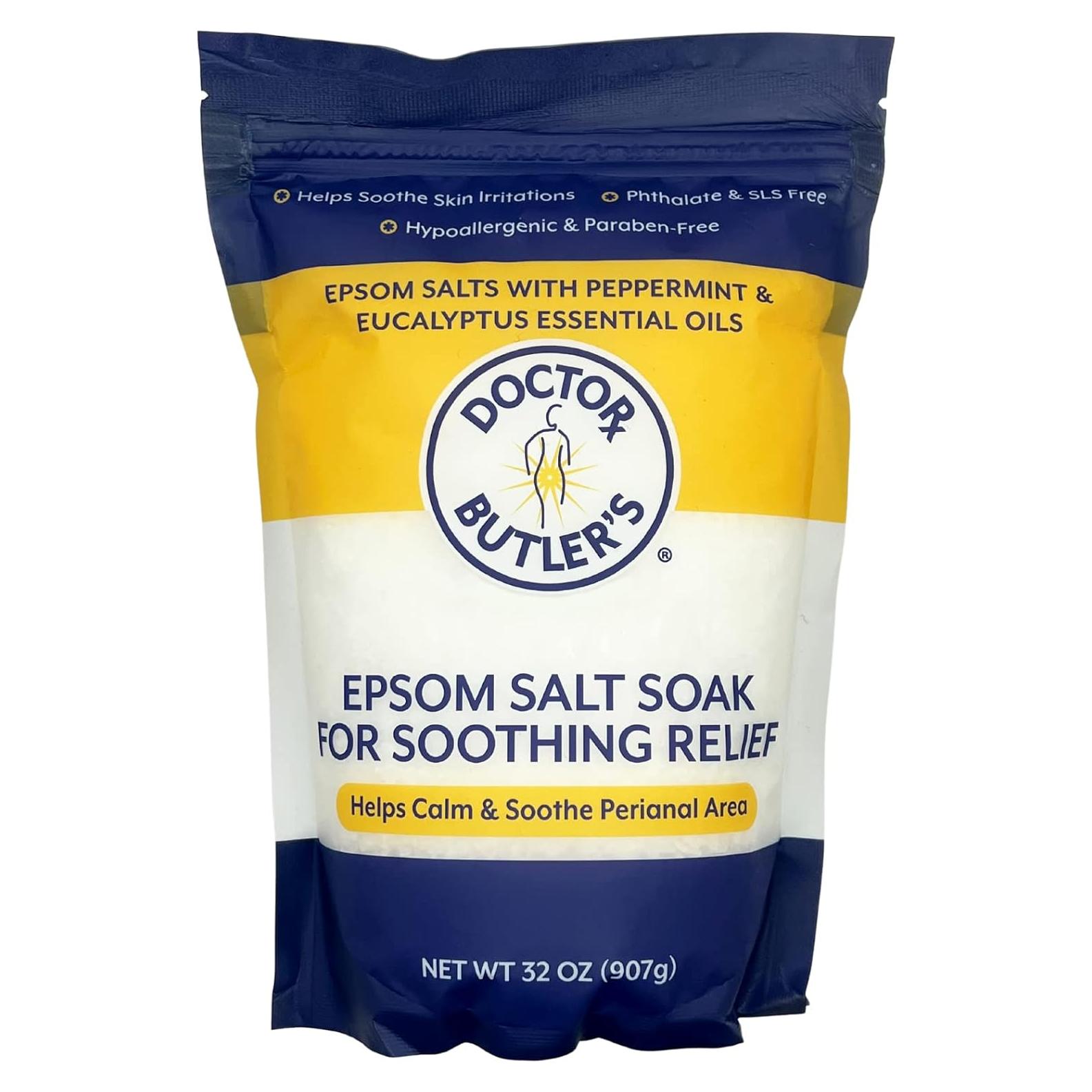 Baño de Sal de Epsom Doctor Butler 907g - Alivio Hemorroides