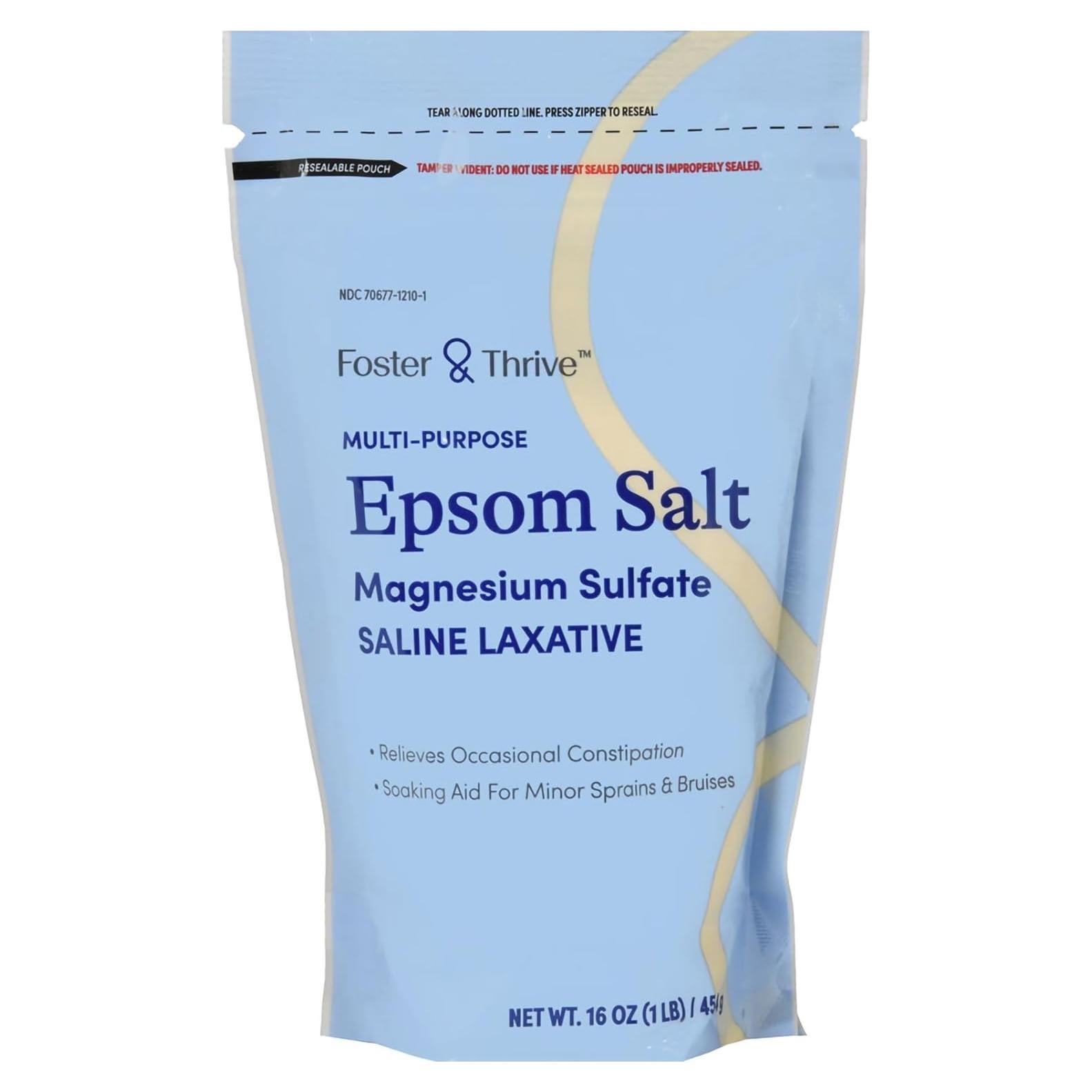Sal de Epsom Foster & Thrive 0.45 kg - Sulfato de Magnesio USP