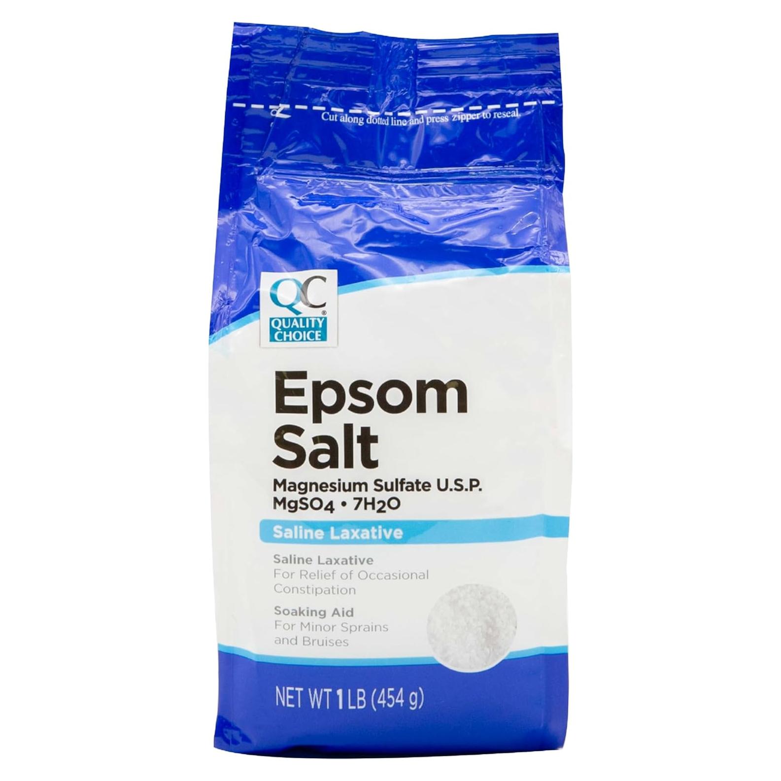 Sal de Epsom Quality Choice 450g Laxante y Remojo