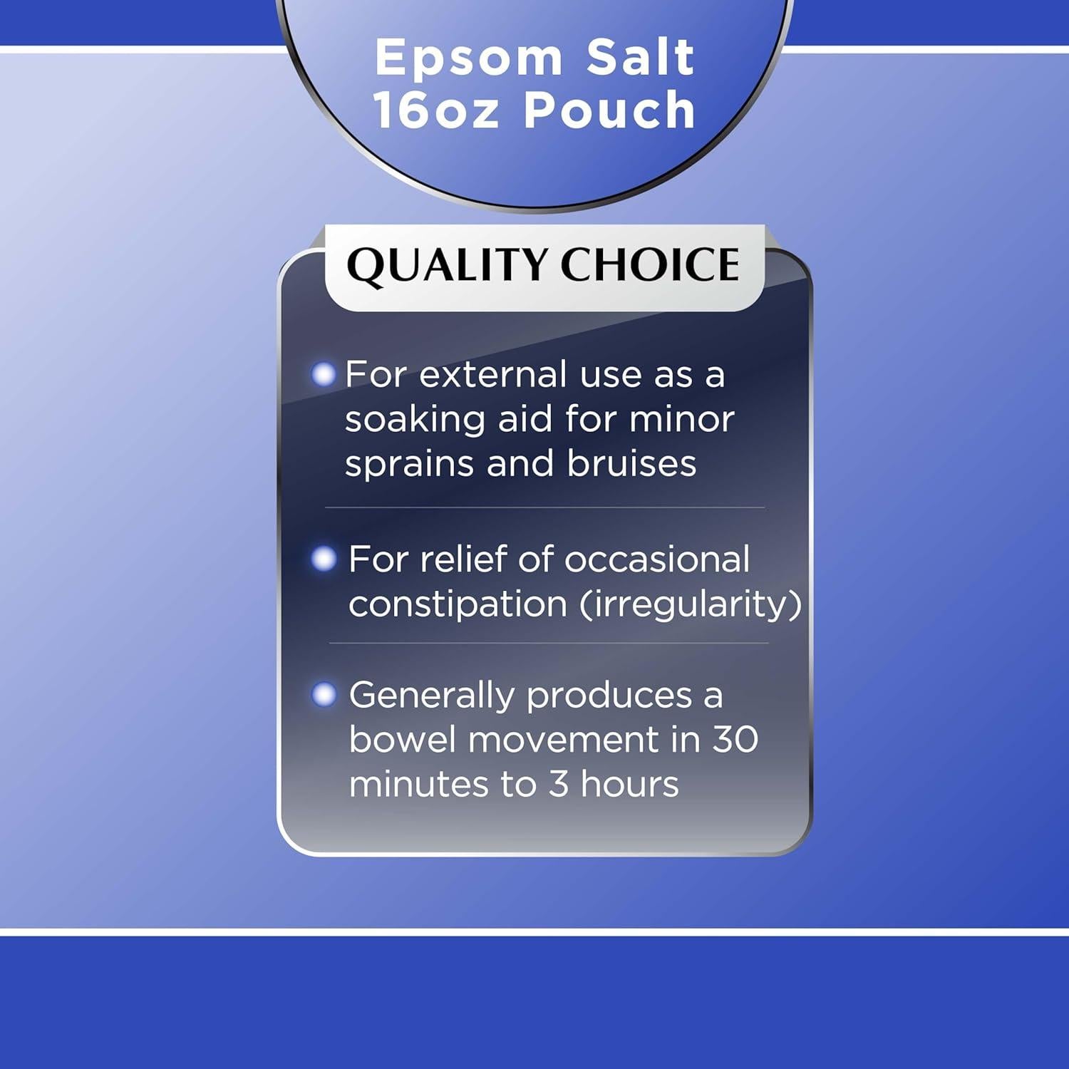 Sal de Epsom Quality Choice 450g Laxante y Remojo