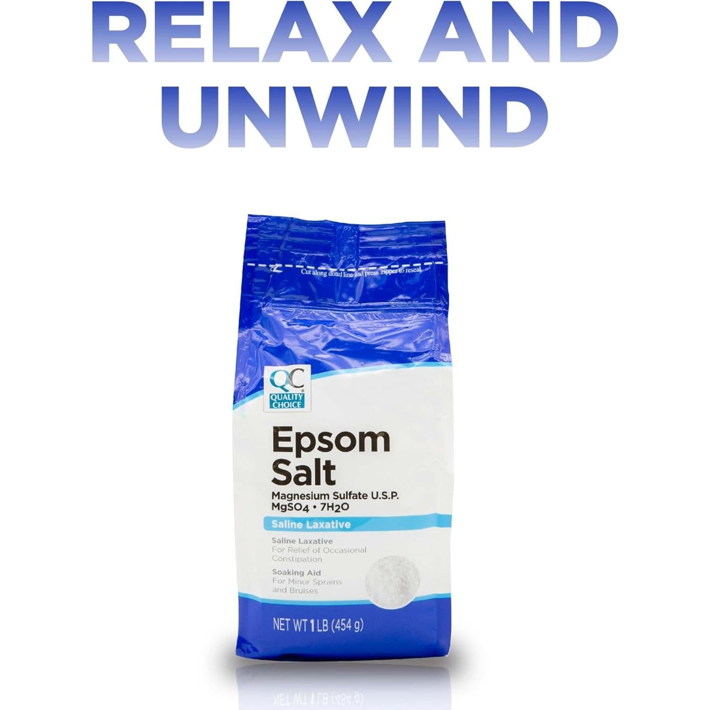 Sal de Epsom Quality Choice 450g Laxante y Remojo