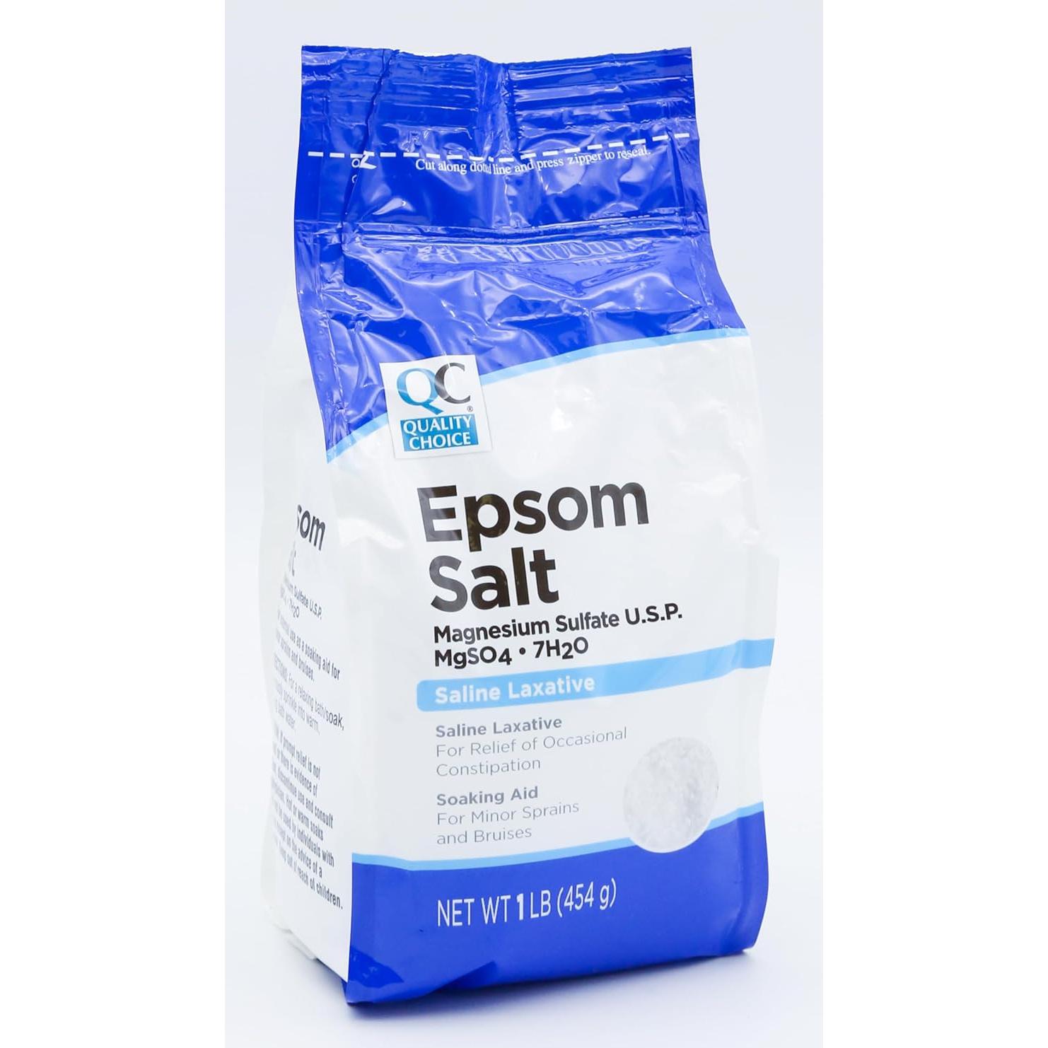 Sal de Epsom Quality Choice 450g Laxante y Remojo