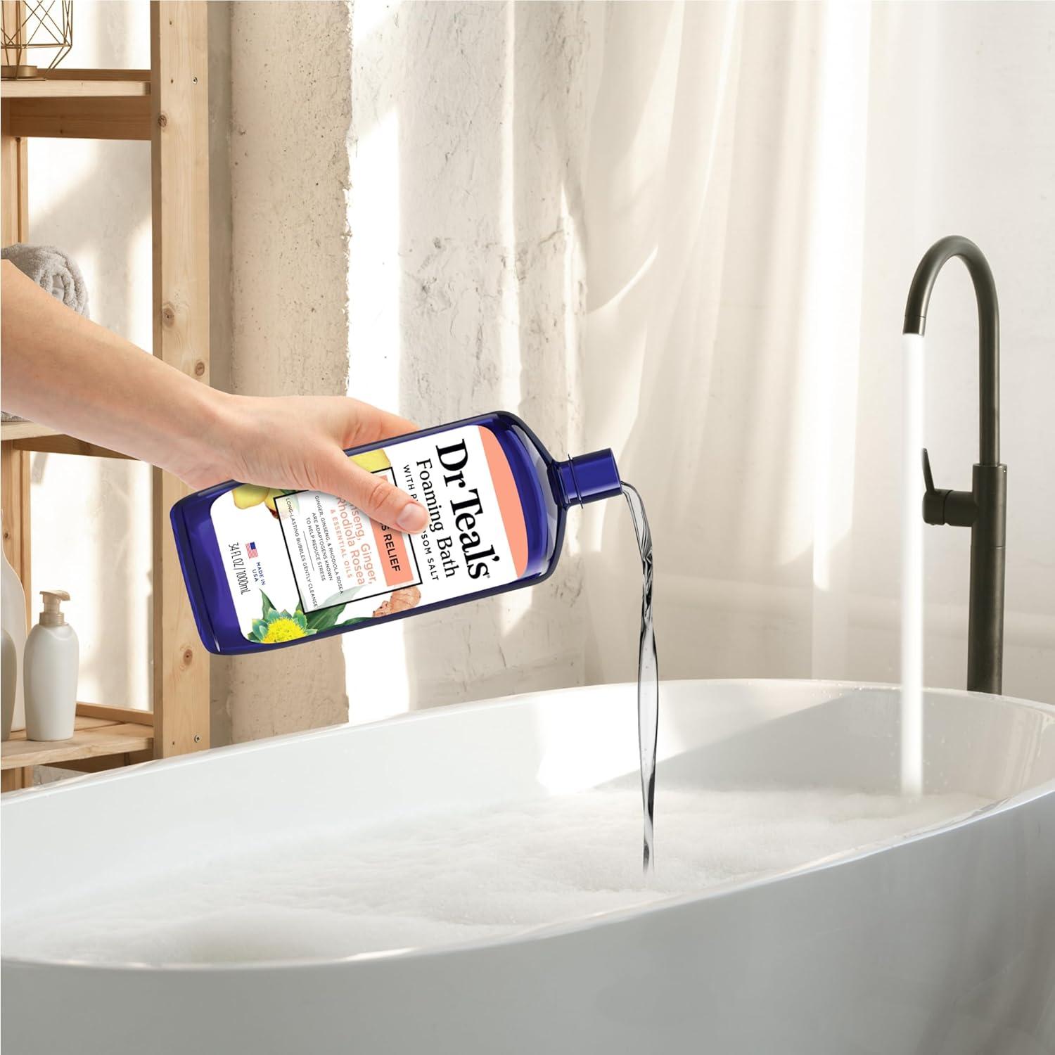 Baño Espumoso Dr Teal con Sal de Epsom 1008 ml - Alivio Estrés