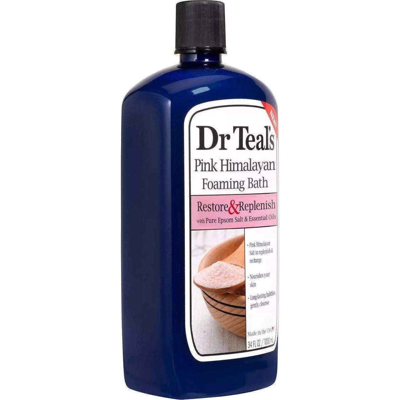 Juego de Baño Espumoso Dr Teal con Sal del Himalaya Rosa 102 oz