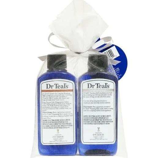 Juego de regalo de baño espumoso Dr Teal's con aceite de coco