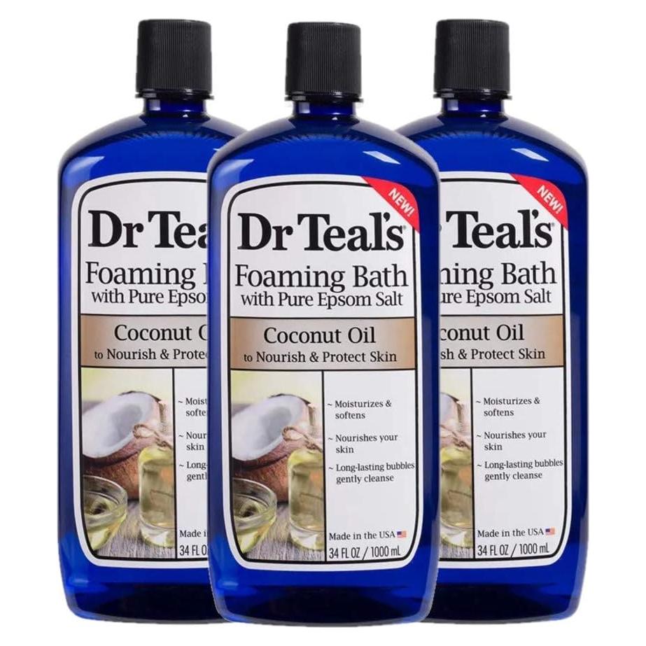 Conjunto de Baño Espumoso Dr. Teal's Aceite de Coco 3024 ml