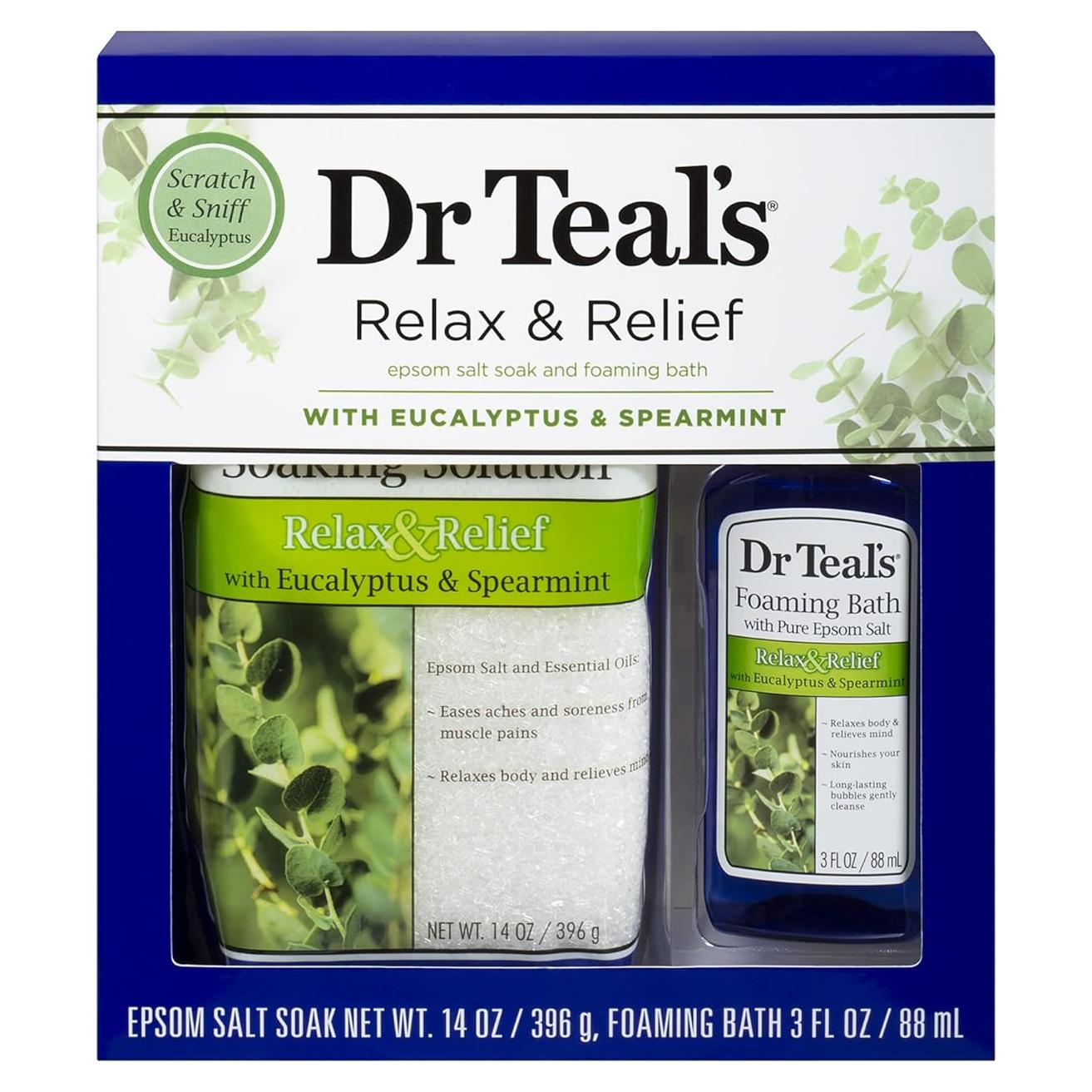 Juego de regalo Dr Teal: Sales de Epsom 396g y Aceite 89ml