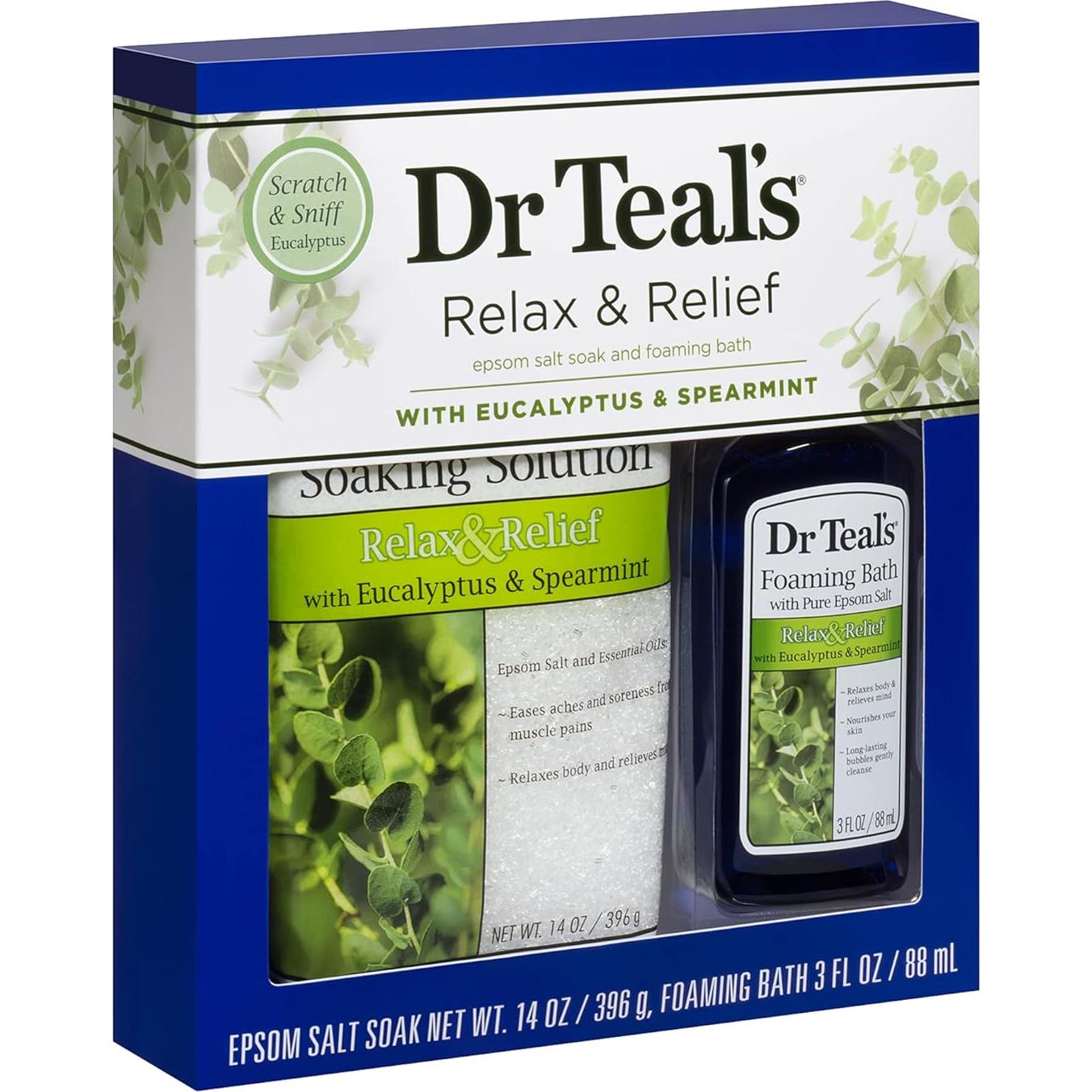 Juego de regalo Dr Teal: Sales de Epsom 396g y Aceite 89ml