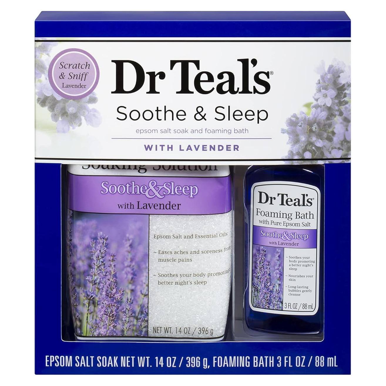 Juego de Sales de Epsom y Aceite de Baño Espumoso Dr Teal's 396g