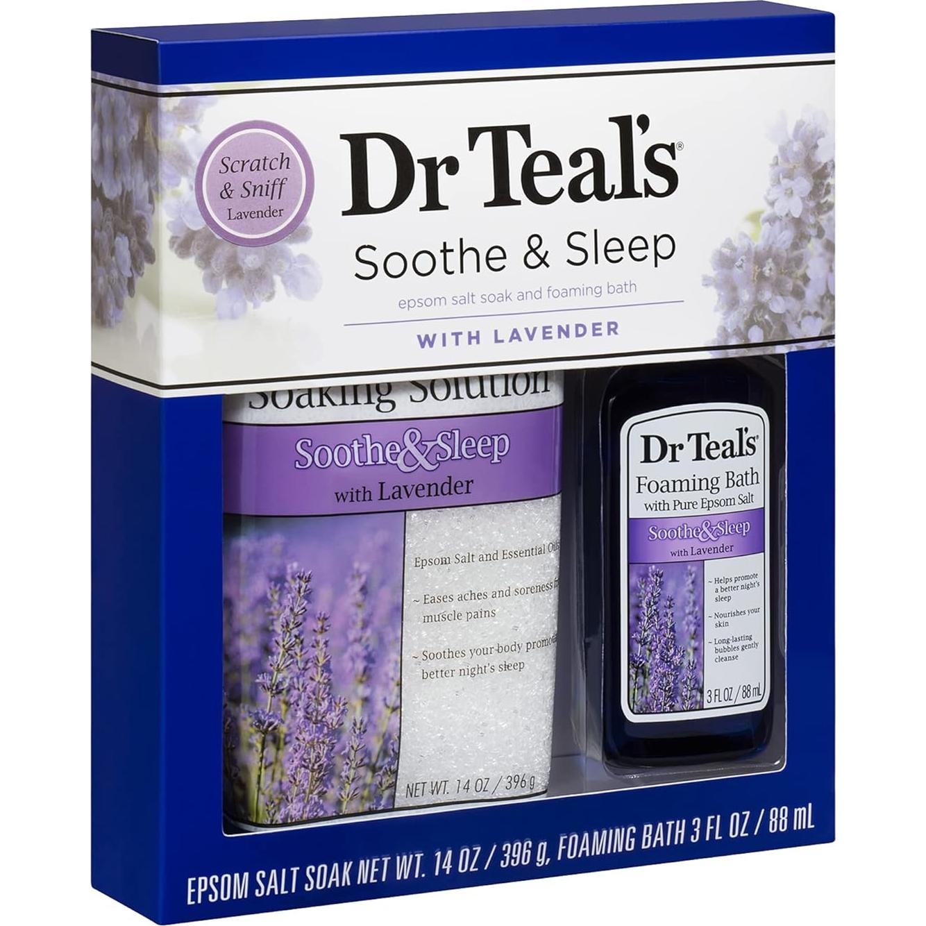 Juego de Sales de Epsom y Aceite de Baño Espumoso Dr Teal's 396g