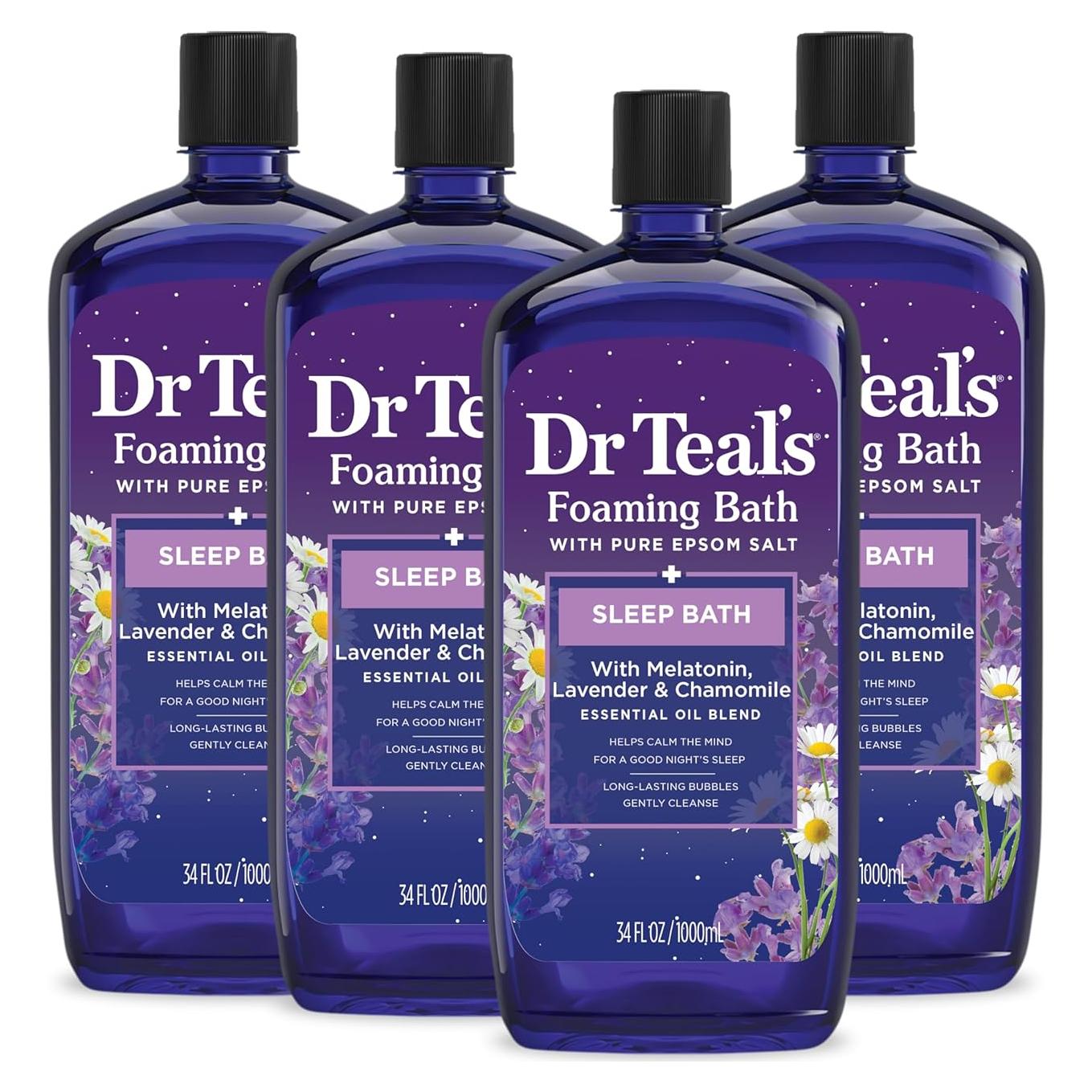 Baño Espumoso Dr Teal con Sal de Epsom 1008 ml - Mezcla para Dormir