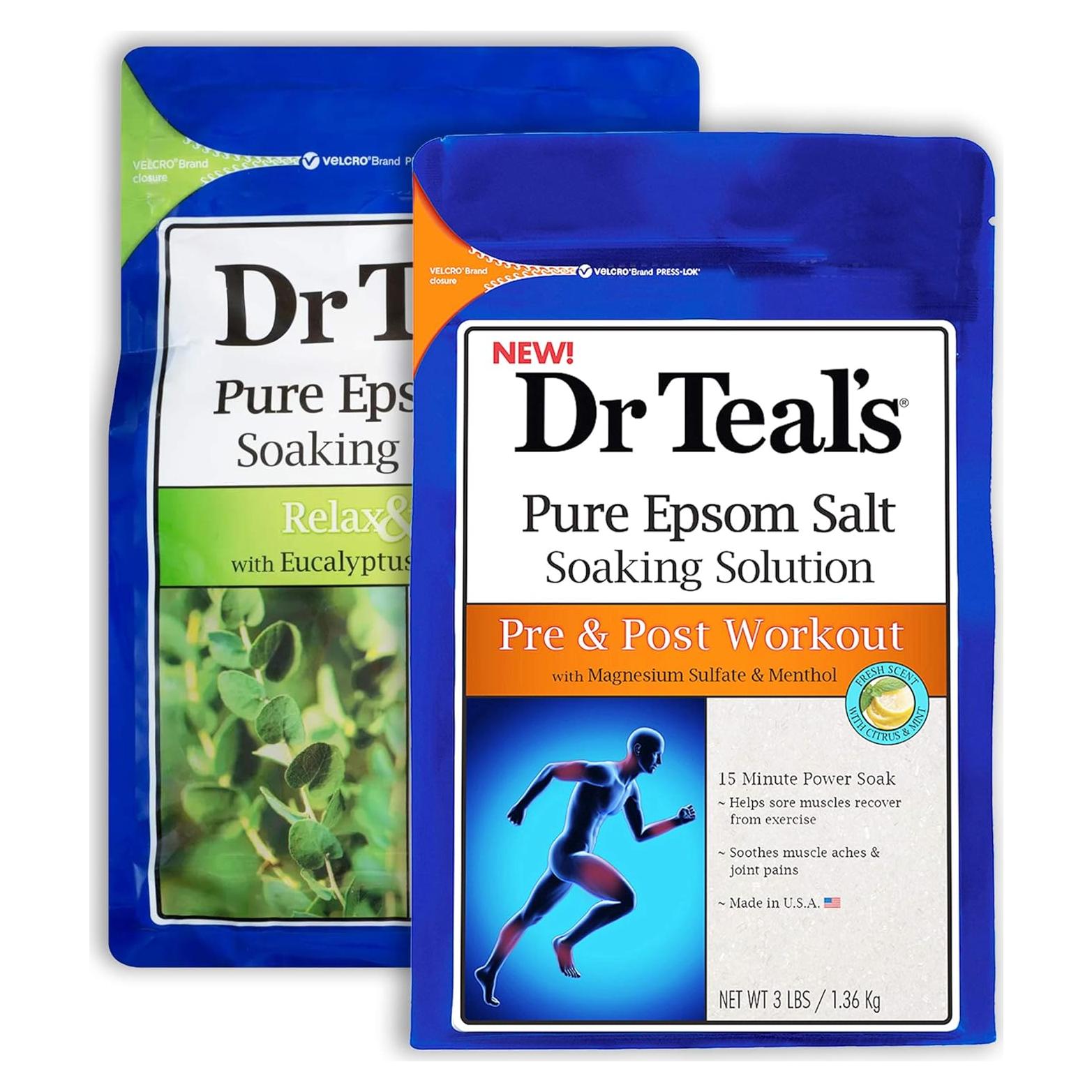 Paquete de Sales de Epsom Dr Teal 2.72 kg Eucalipto y Menta