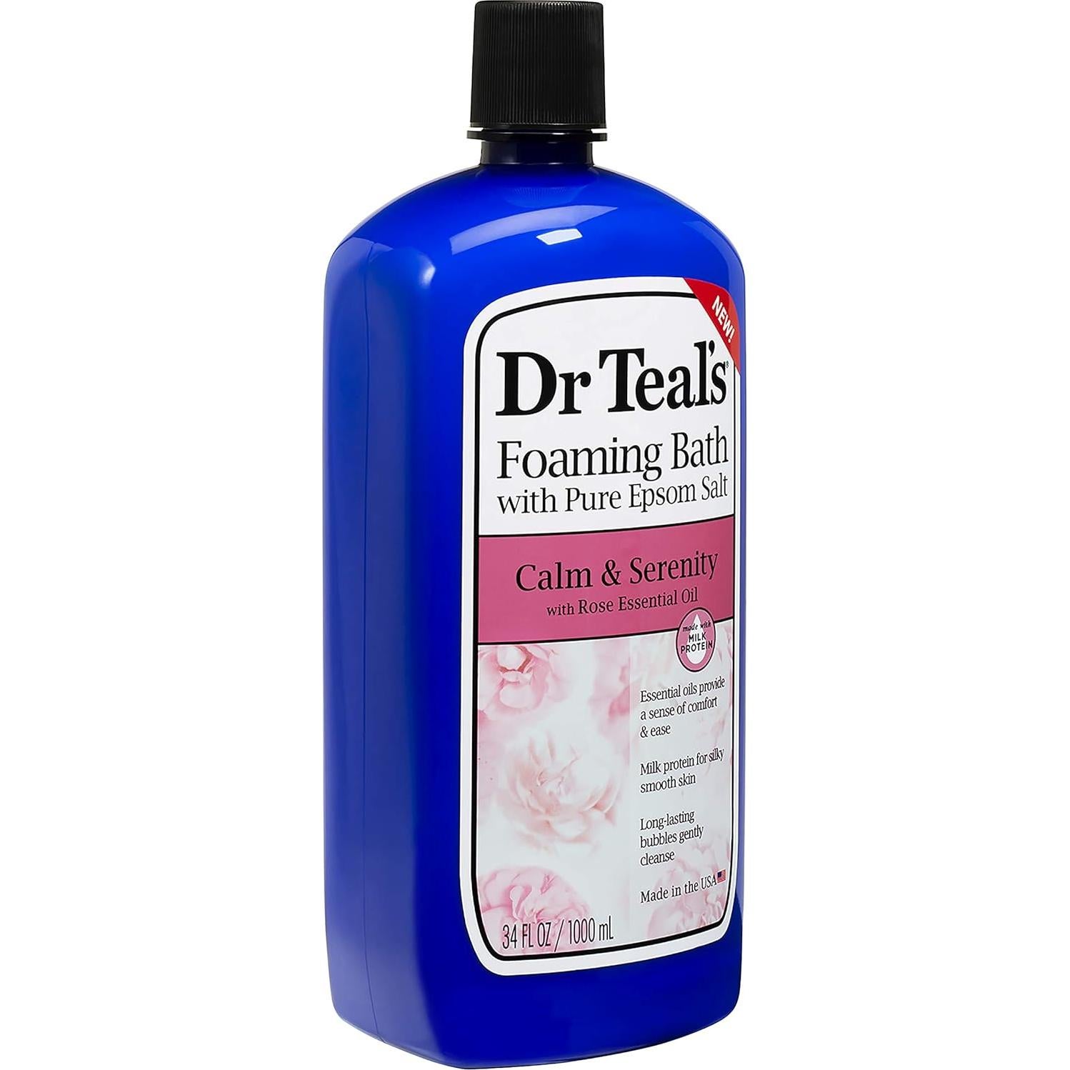 Paquete Dr Teal's Calma y Serenidad 1.36 KG Sal Epsom y 1 L Baño Espumoso