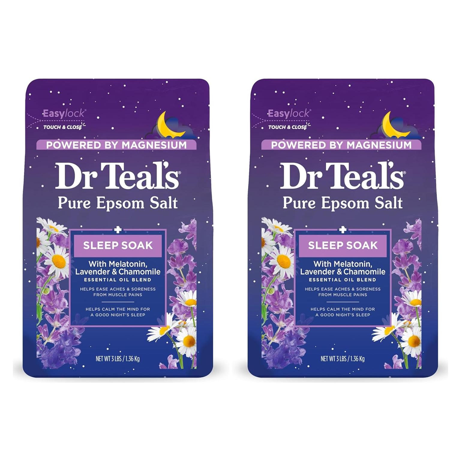 Baño de Sal de Epsom Dr Teal con Melatonina y Lavanda 2 kg
