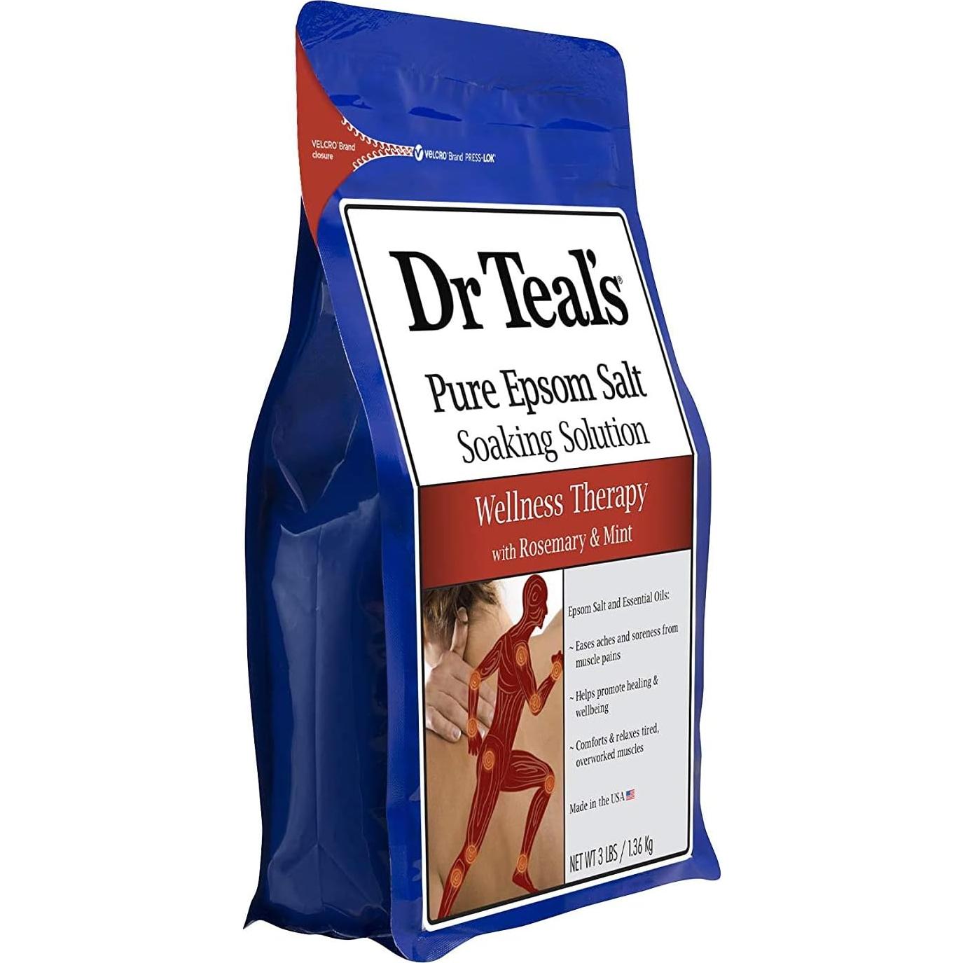 Juego de sales de baño Dr. Teal's 2x1.36kg Eucalipto y Menta