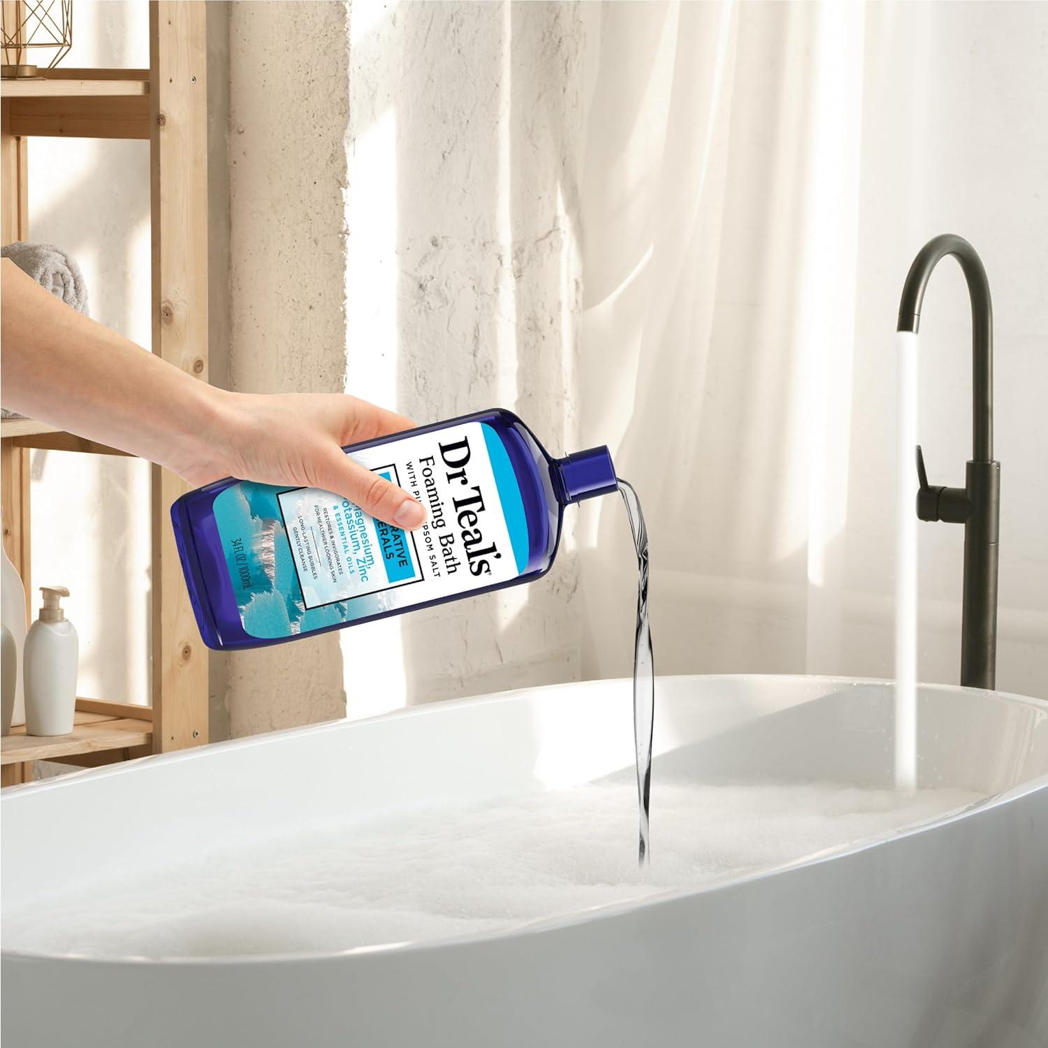 Baño Espumoso Dr Teal con Sal de Epsom 1008 ml - Paquete de 4